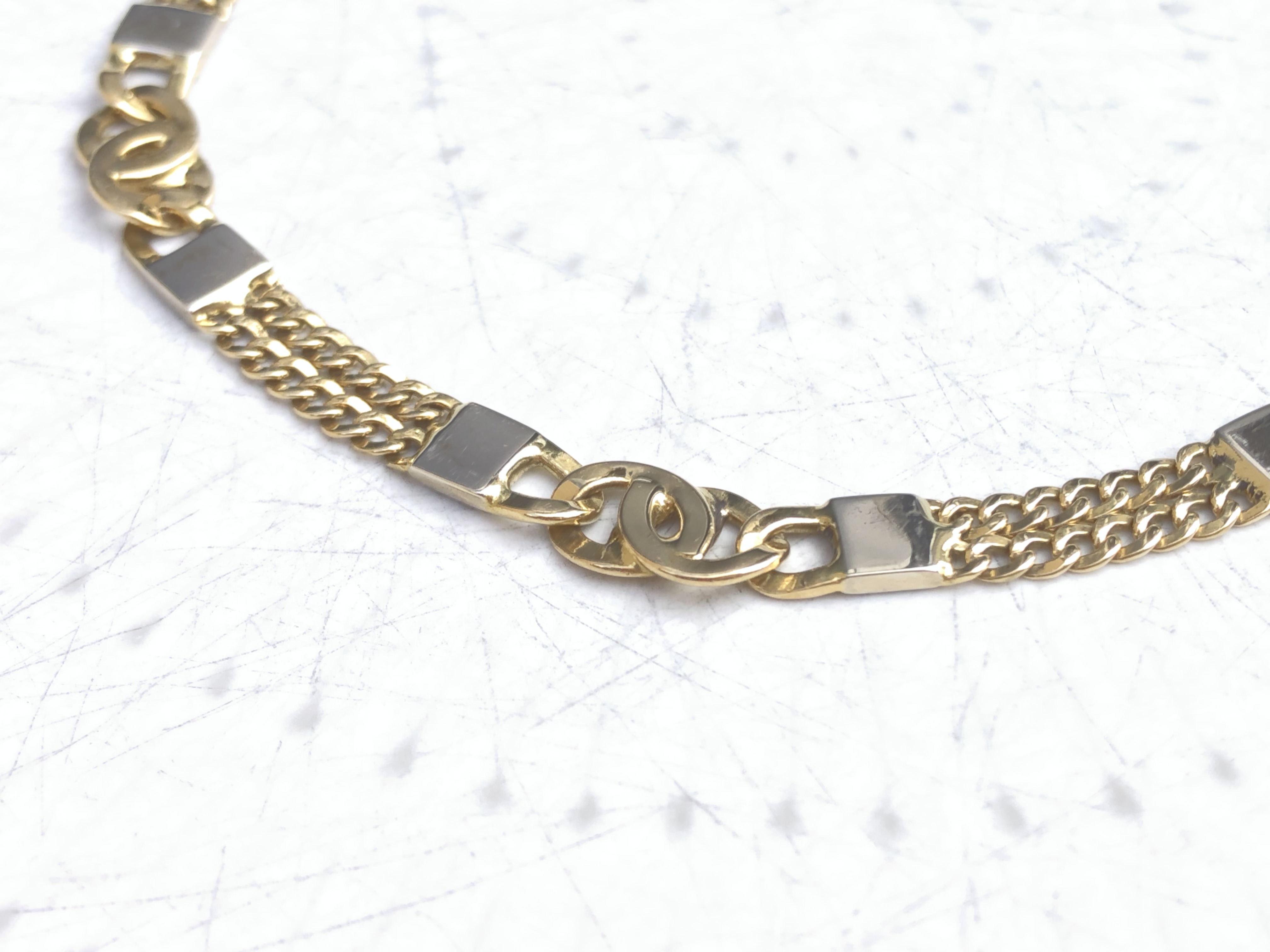 Bracelet en or jaune et blanc 18 carats 