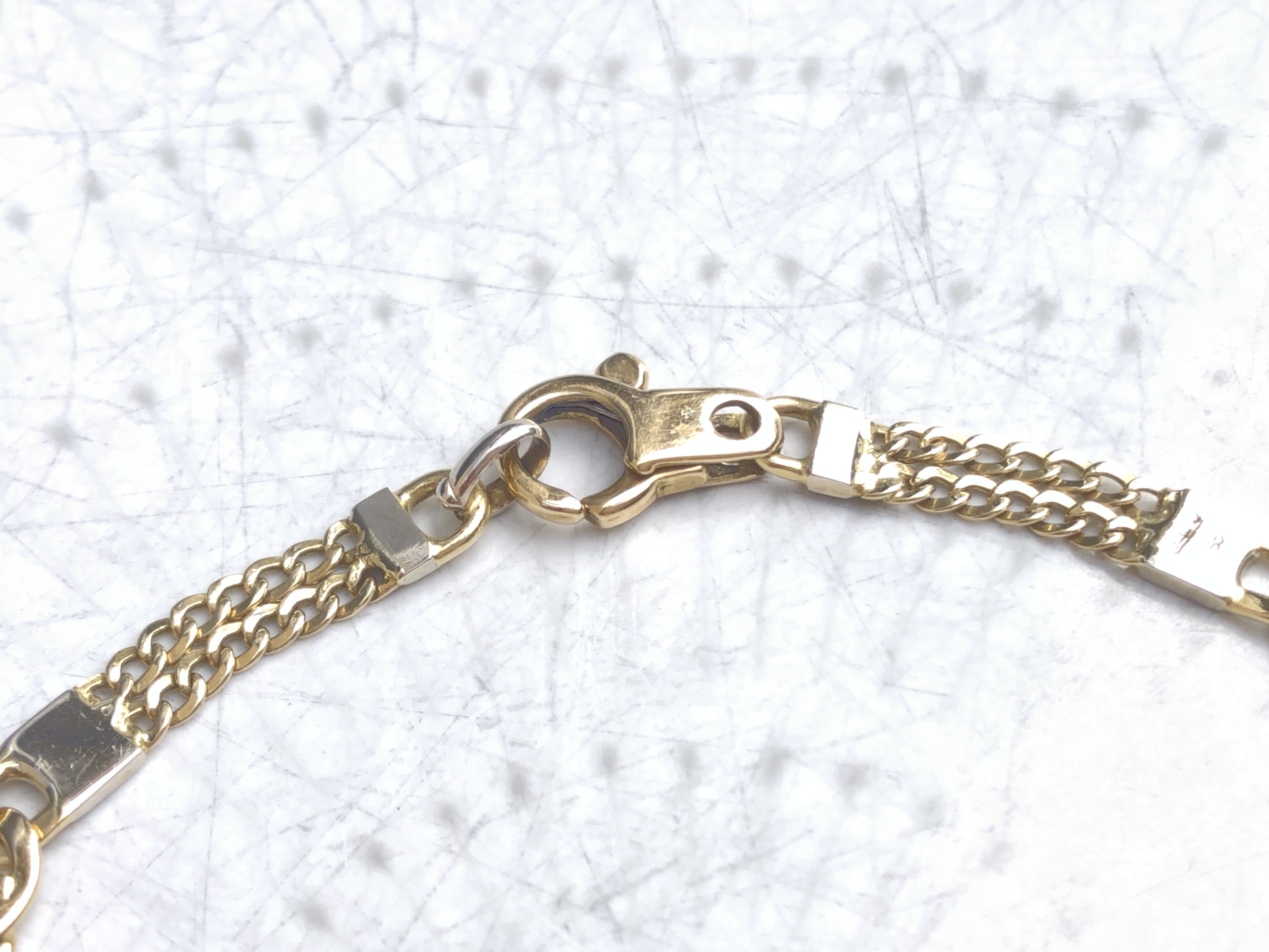 Bracelet en or jaune et blanc 18 carats 