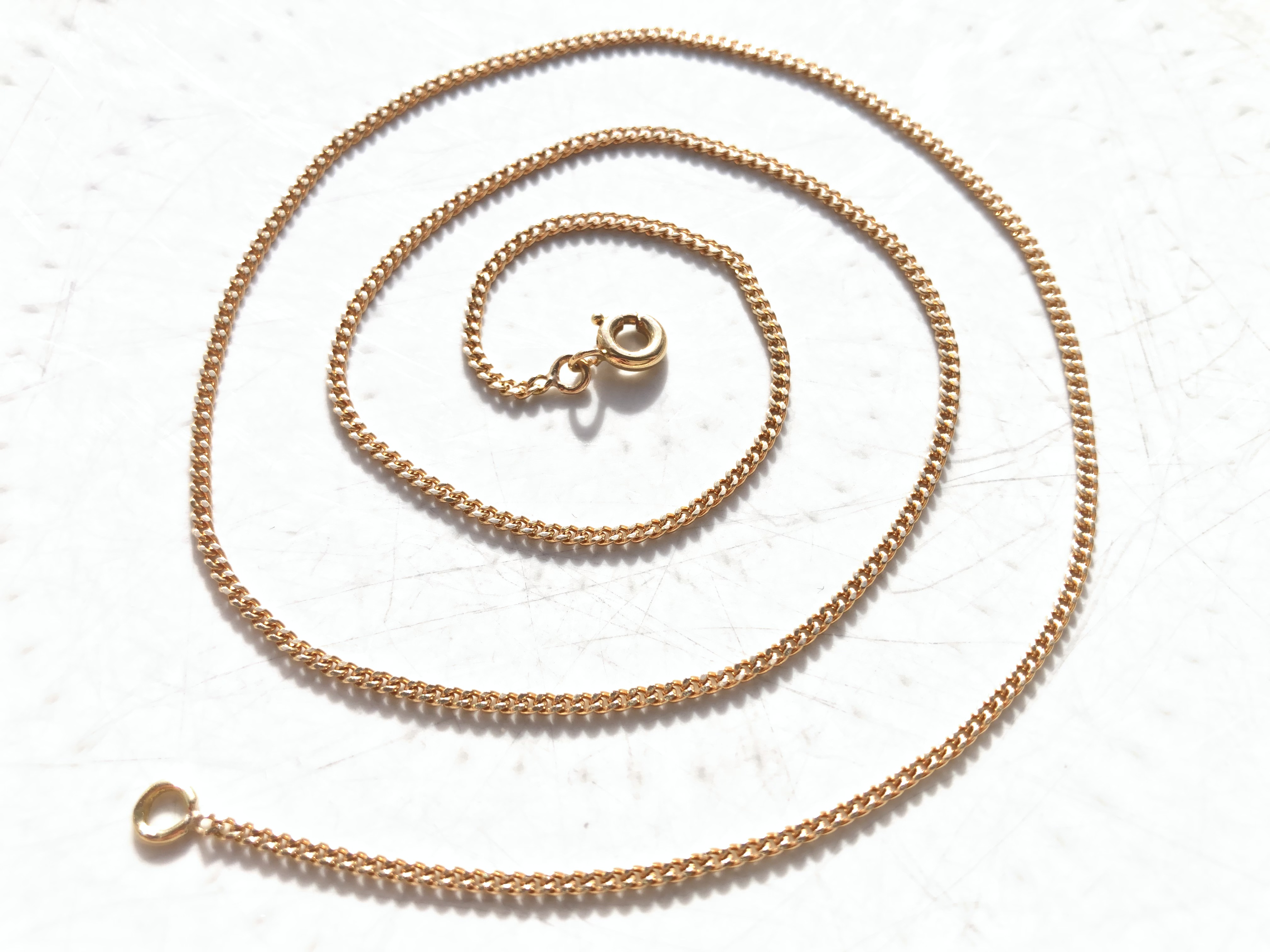 Chaine maille gourmette en Or jaune 18 carats