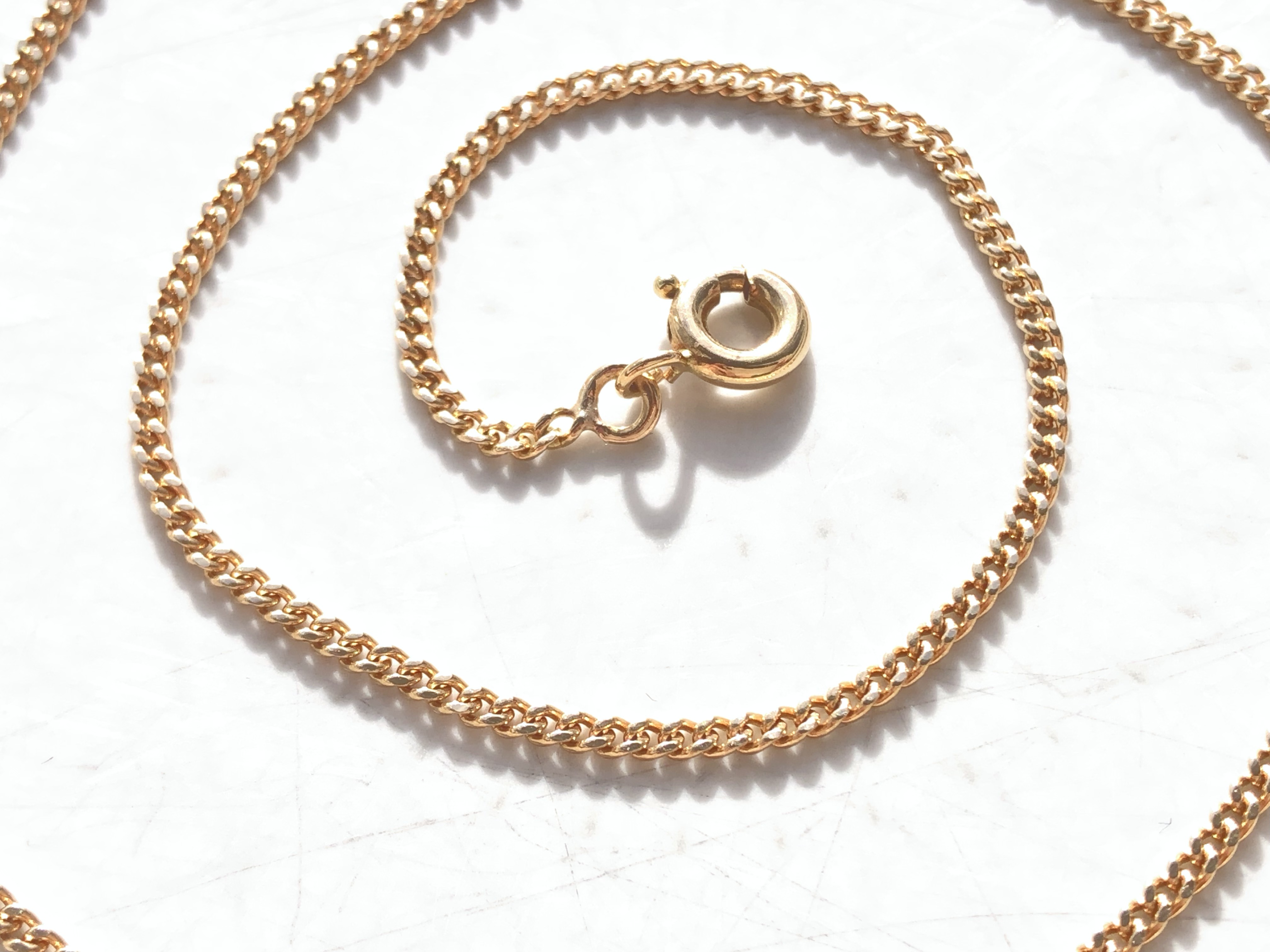 Chaine maille gourmette en Or jaune 18 carats