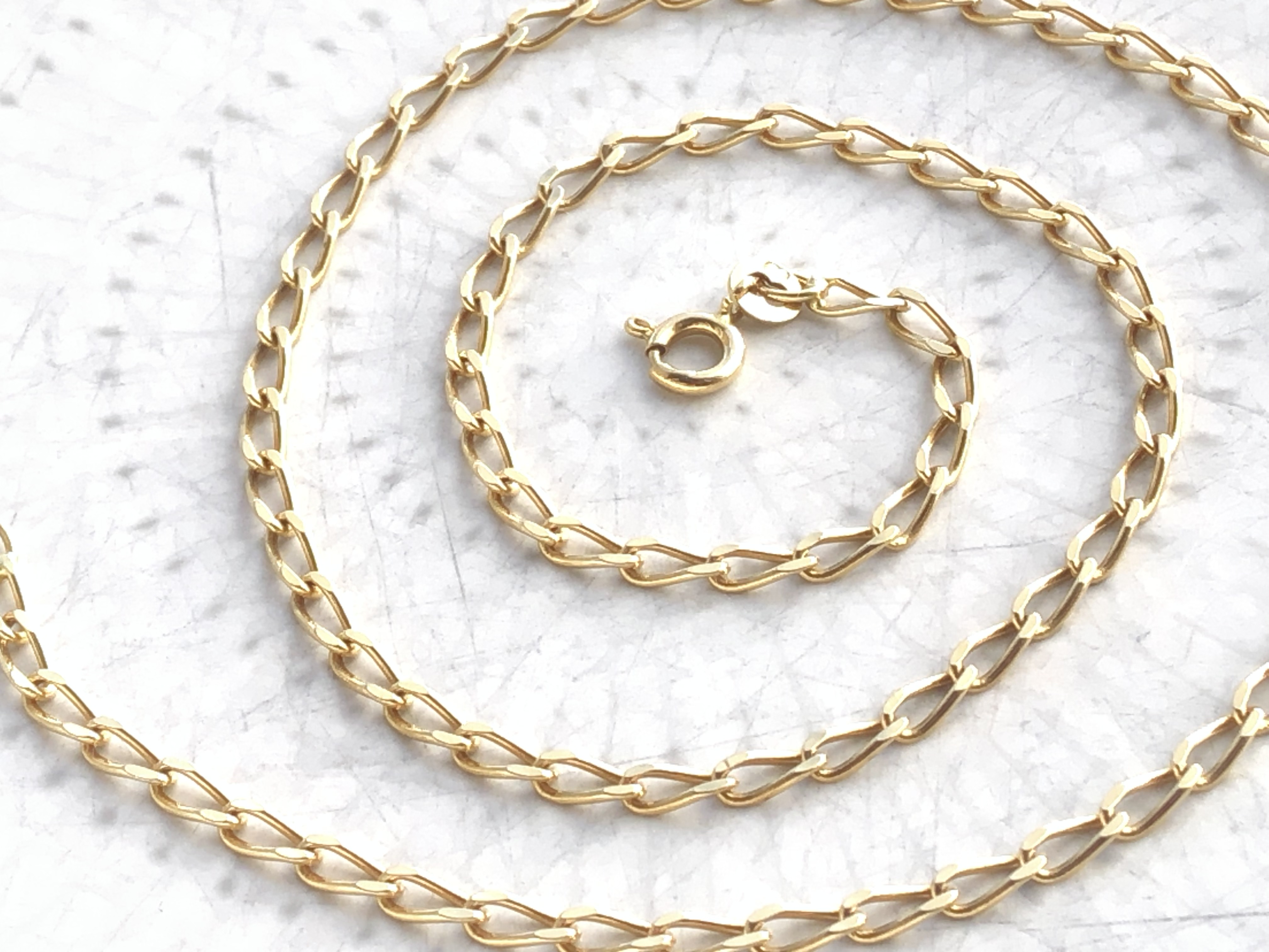 Chaine maille cheval en Or jaune 18 carats