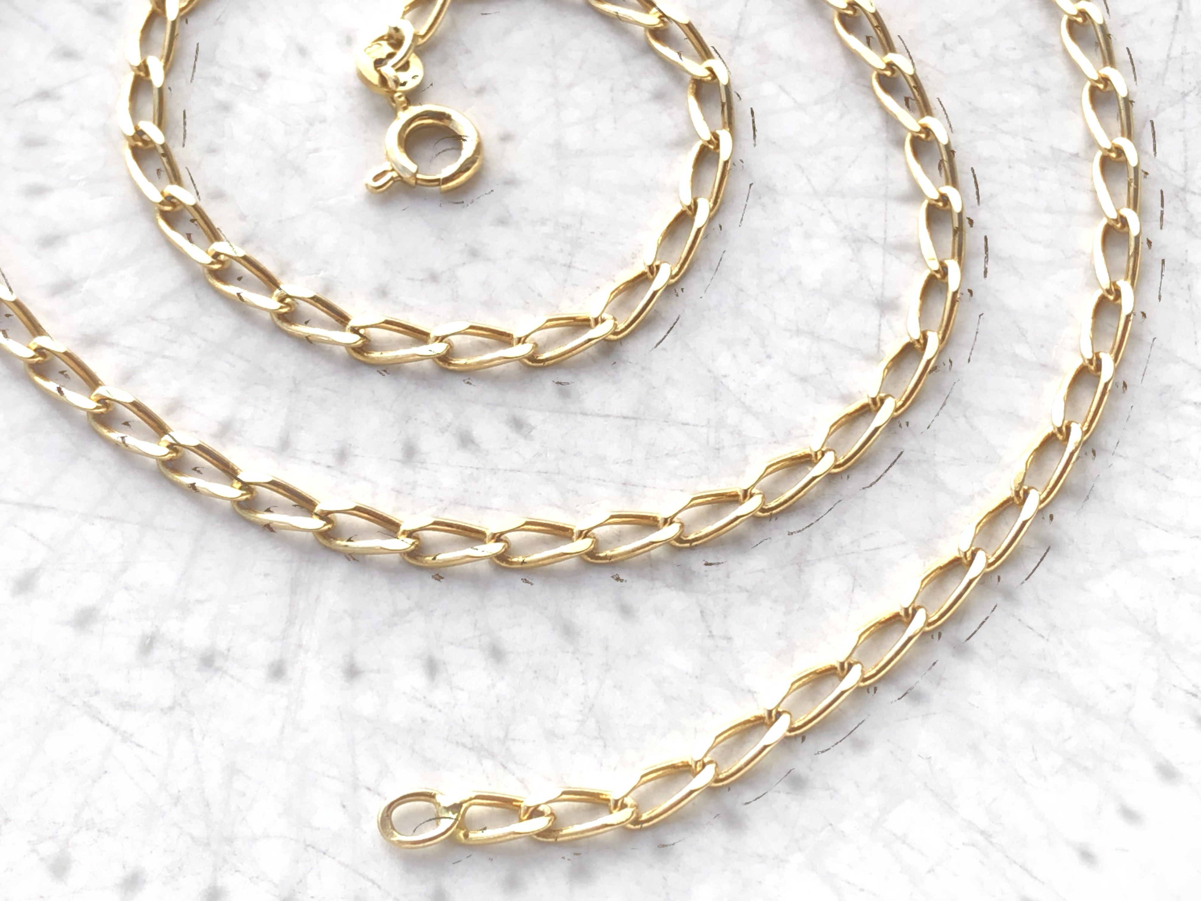 Chaine maille cheval en Or jaune 18 carats