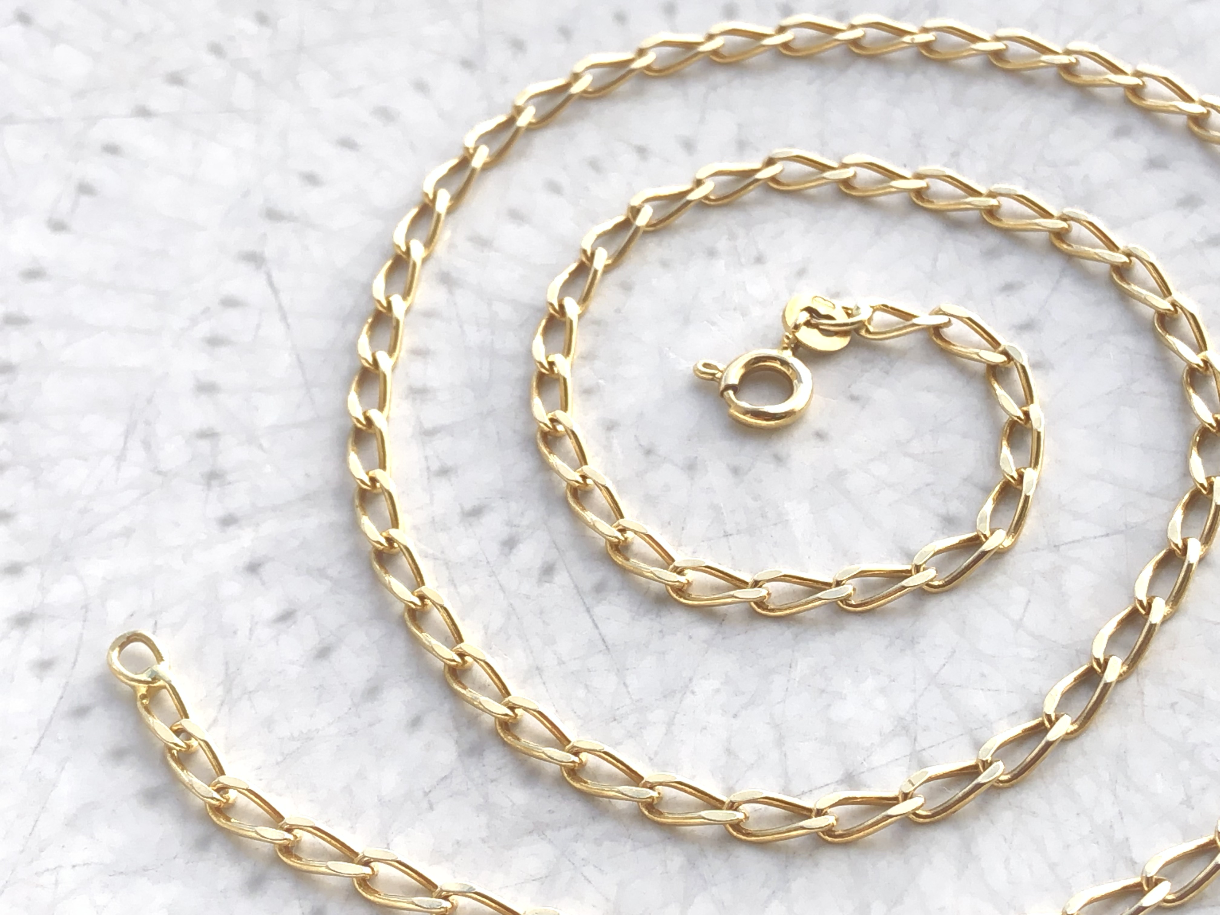Chaine maille cheval en Or jaune 18 carats