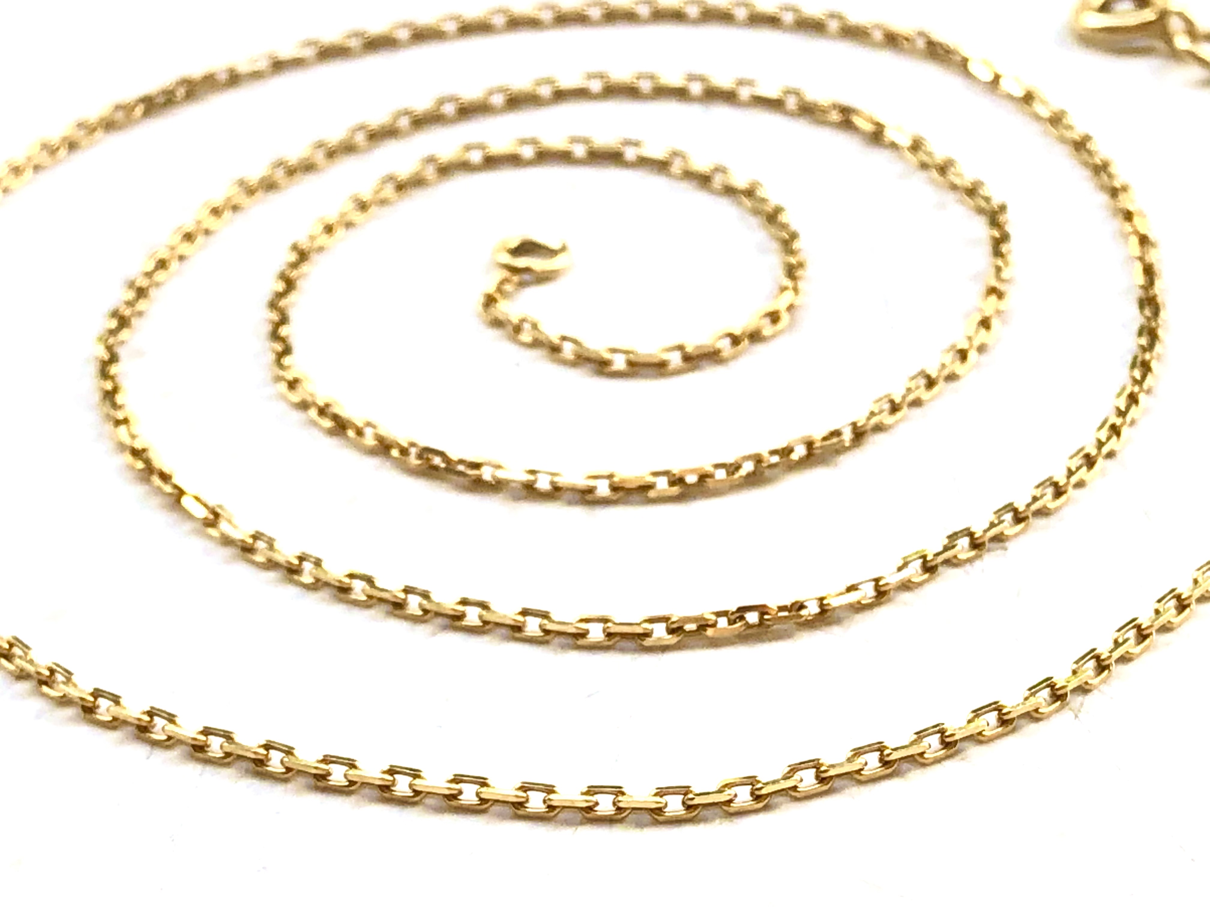 Chaine maille forçat en or jaune 18 carats 