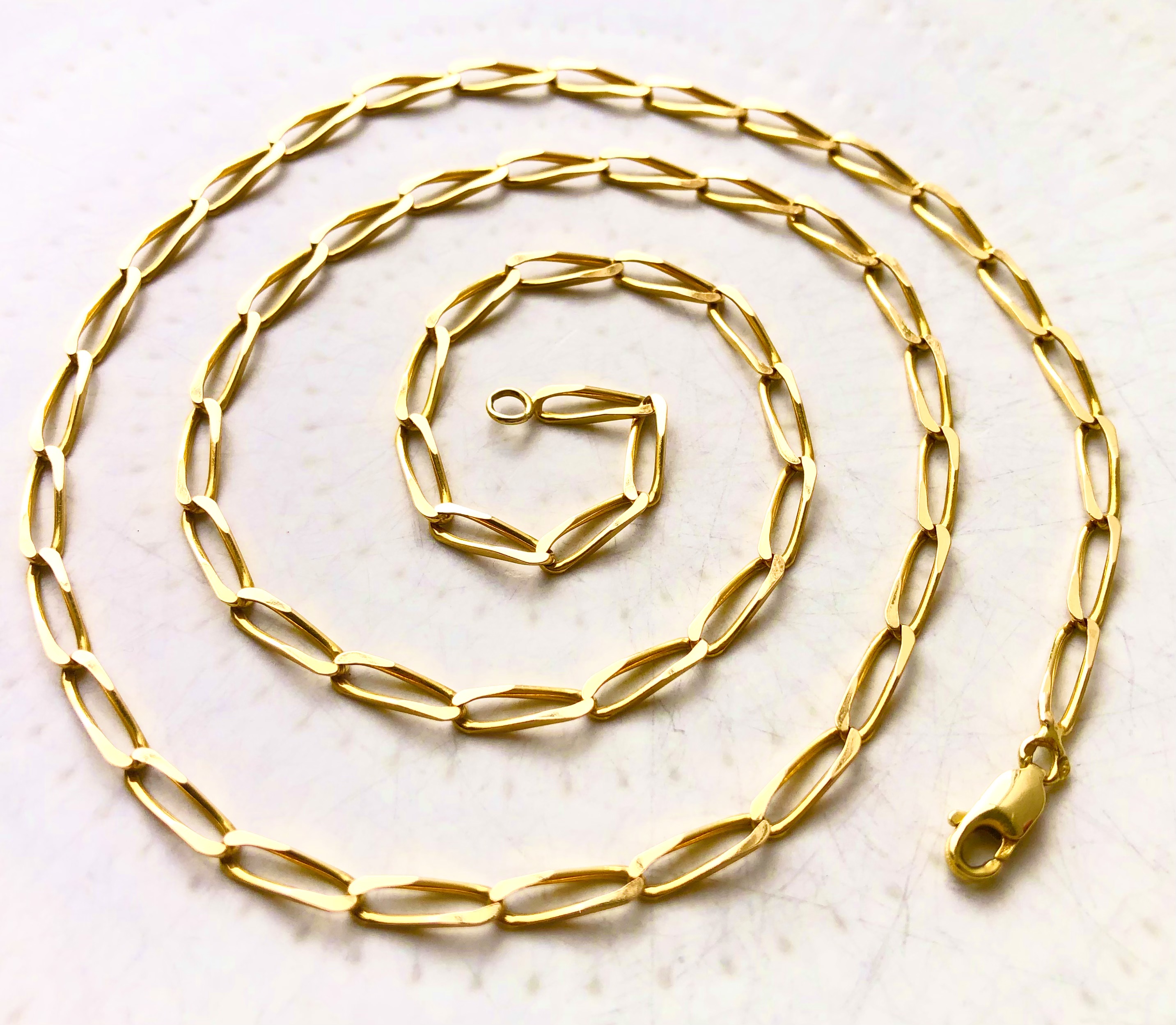 Chaine maille cheval en Or jaune 18 carats