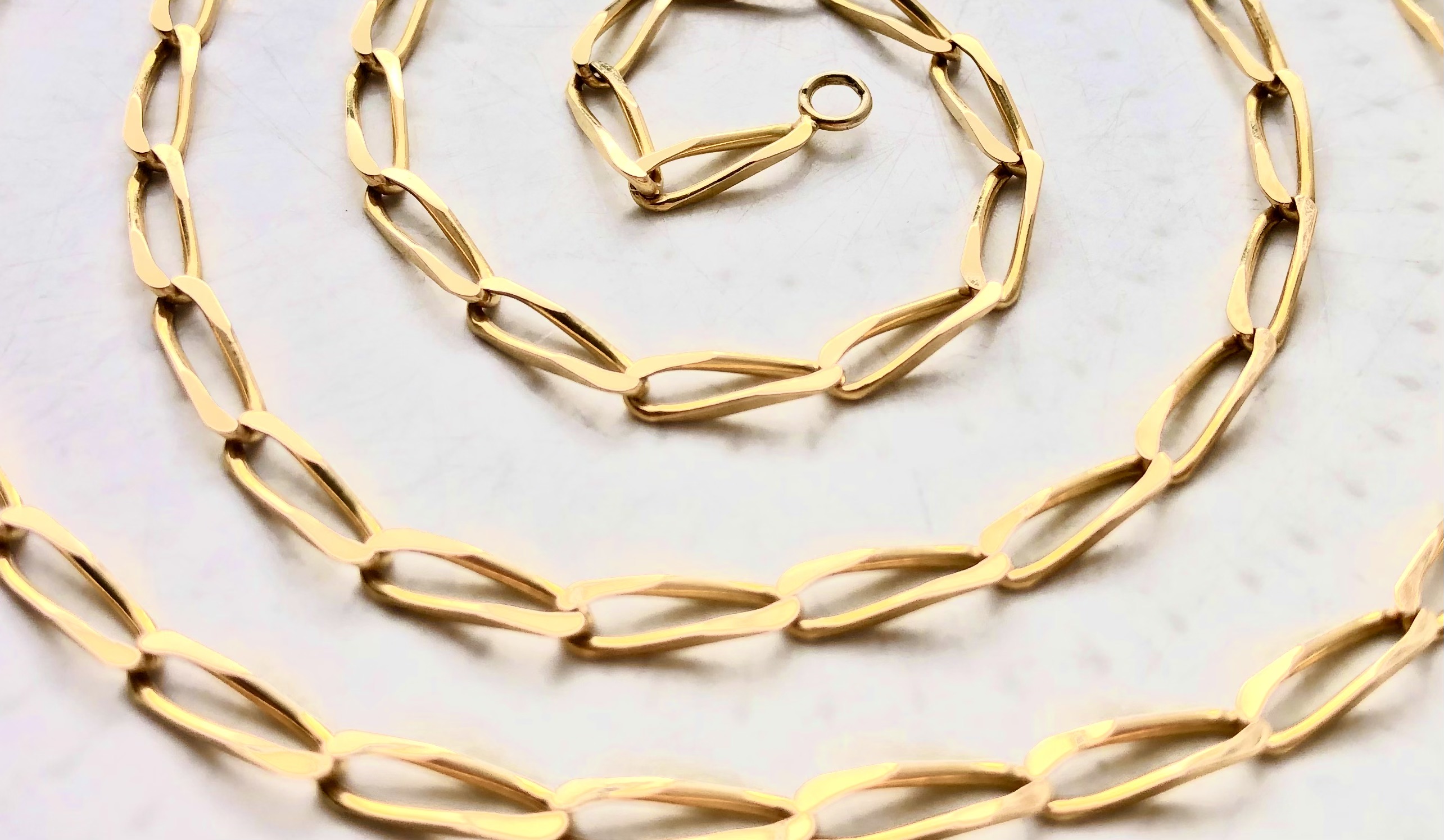 Chaine maille cheval en Or jaune 18 carats