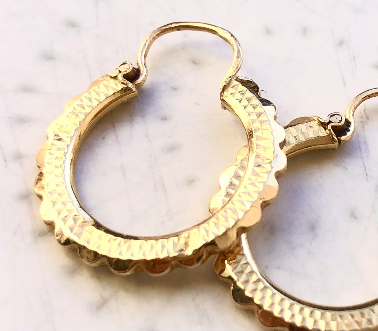 Créoles en or jaune 18 carats 