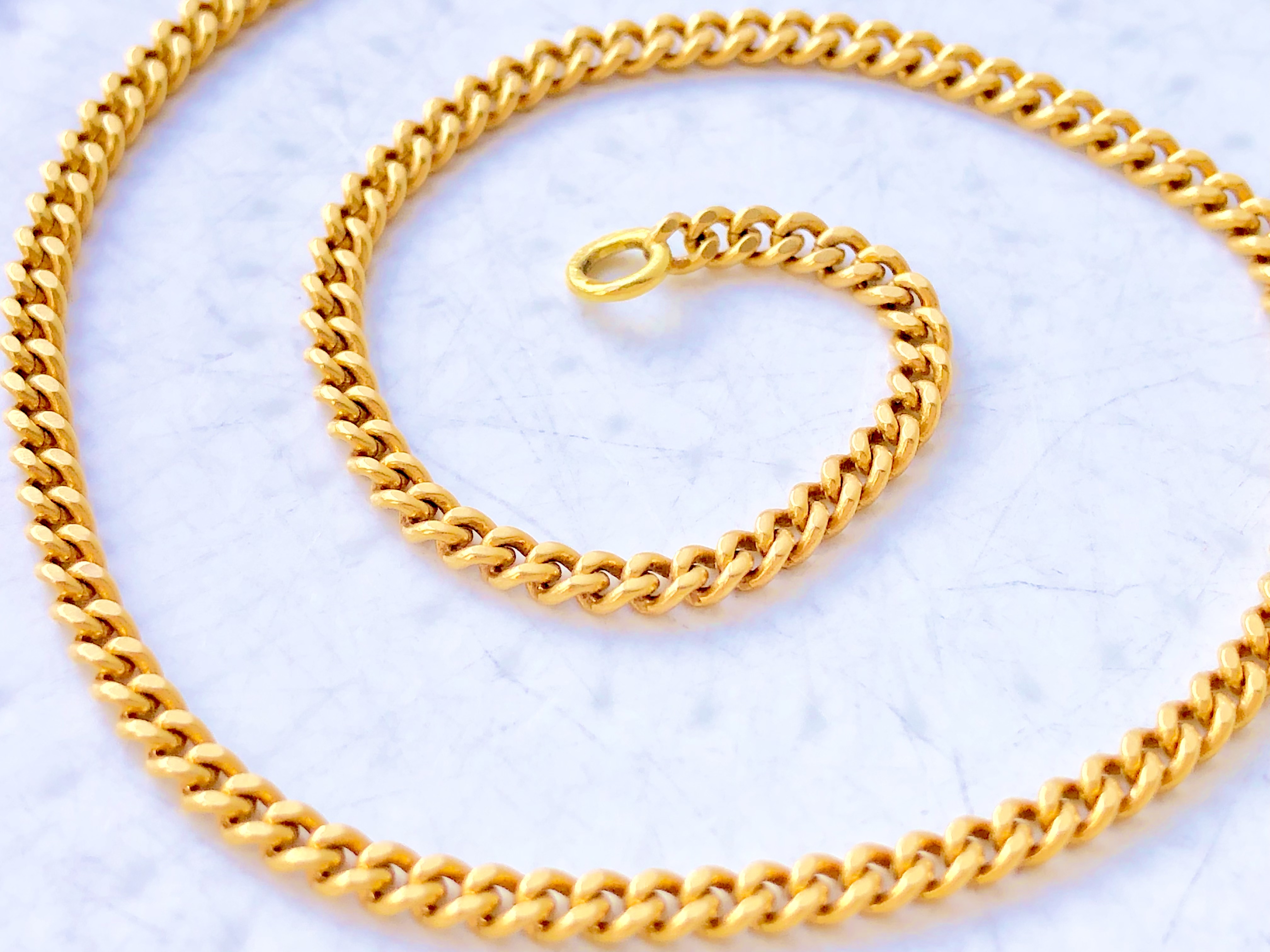 Chaine maille gourmette en Or jaune 18 carats
