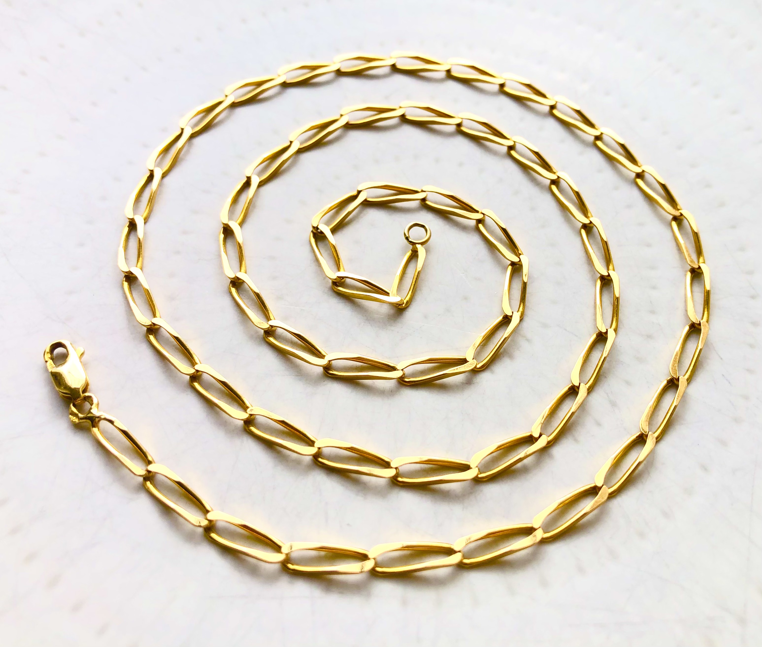 Chaine maille cheval en Or jaune 18 carats
