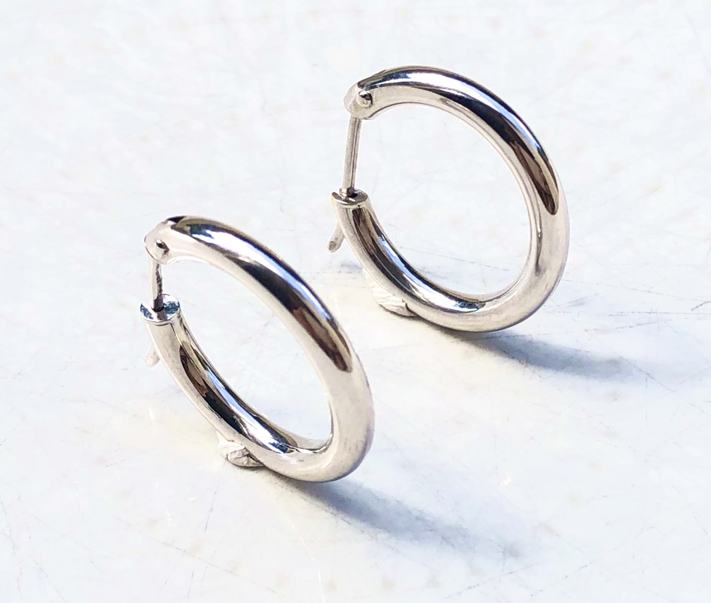 Créoles en Or blanc 18 carats