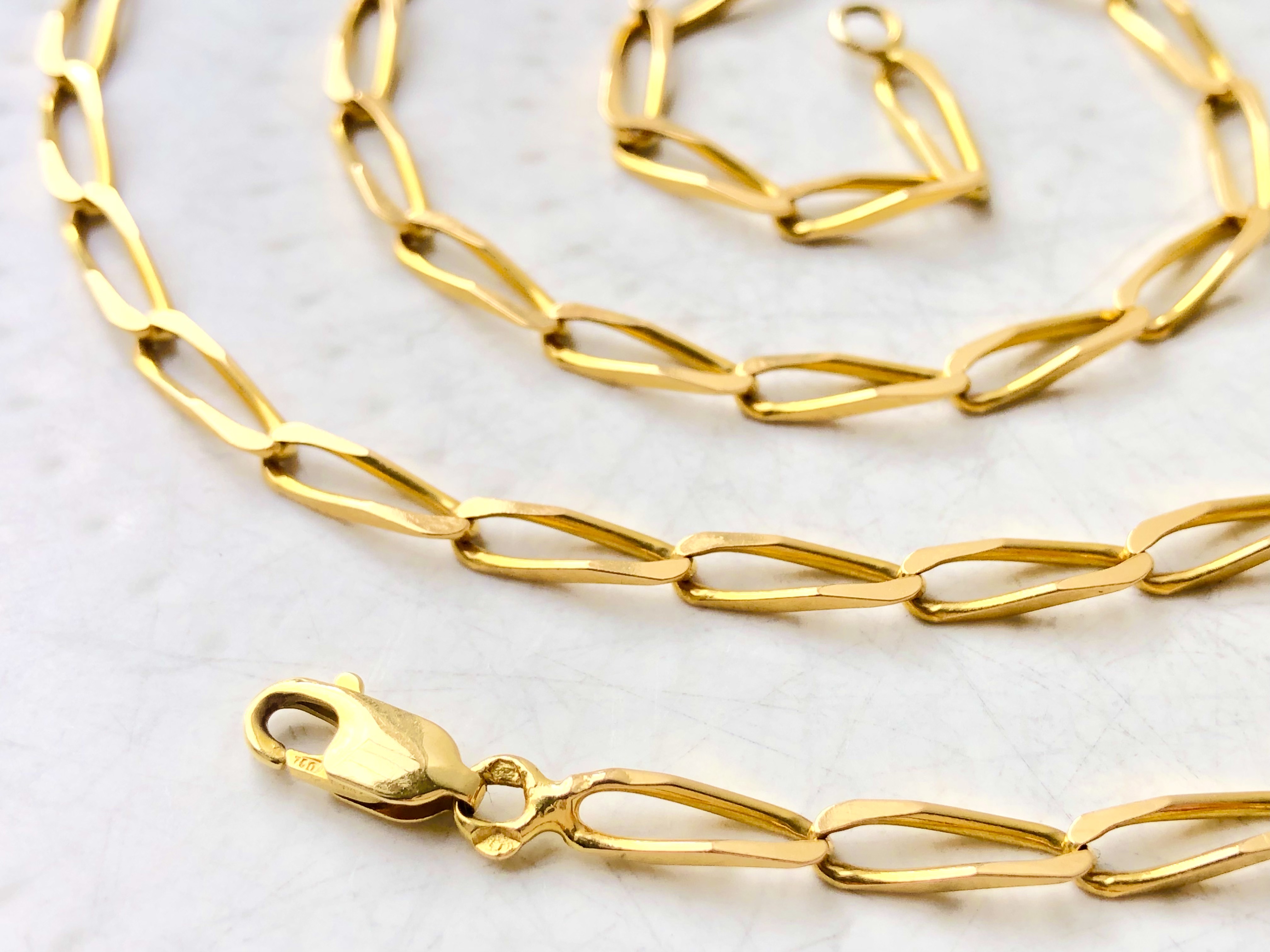 Chaine maille cheval en Or jaune 18 carats