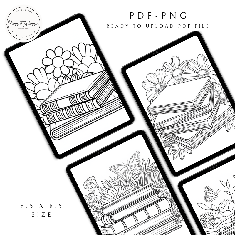  20 Unique Coloring Pages - Ready to Upload 40 page KDP file 