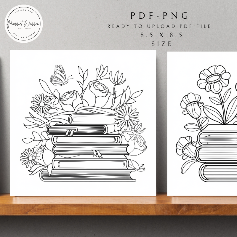  20 Unique Coloring Pages - Ready to Upload 40 page KDP file 