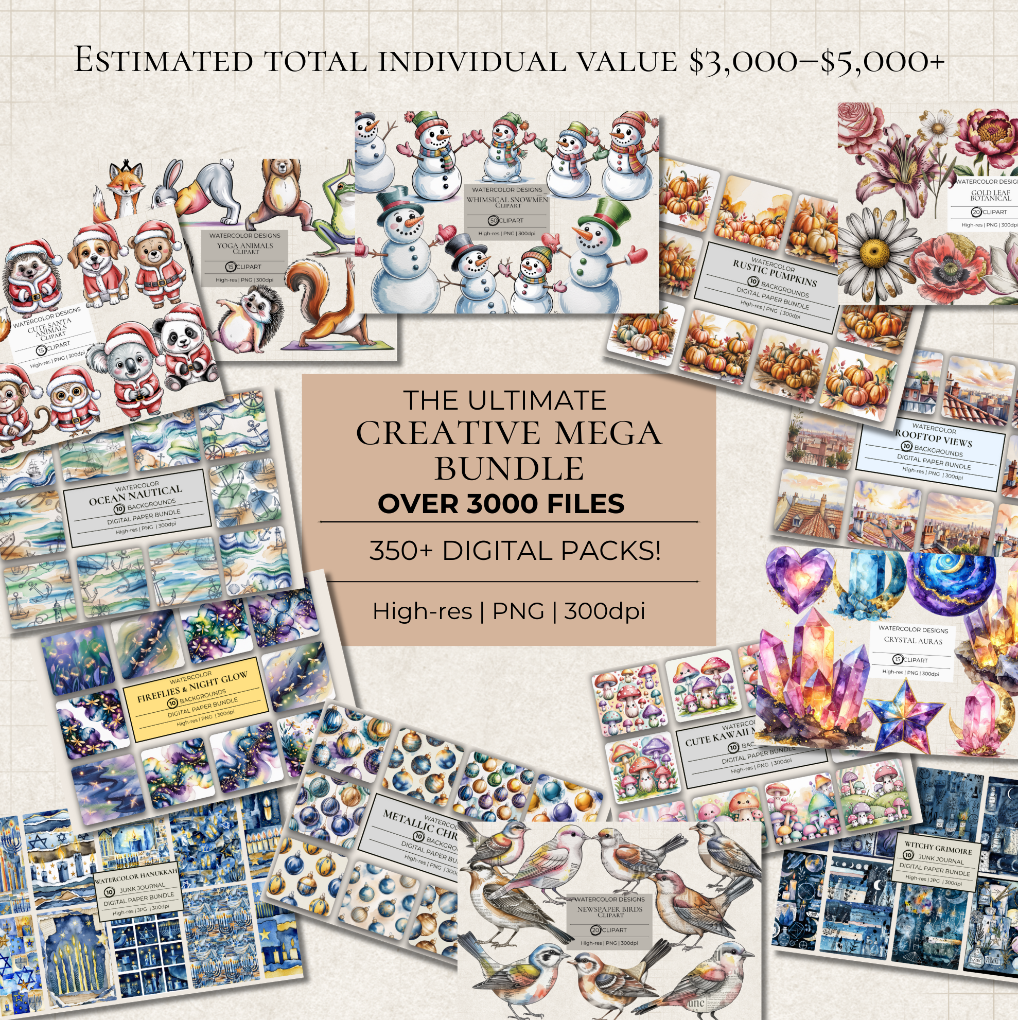 The Ultimate Creative Mega Bundle — 350+ Digital Packs!