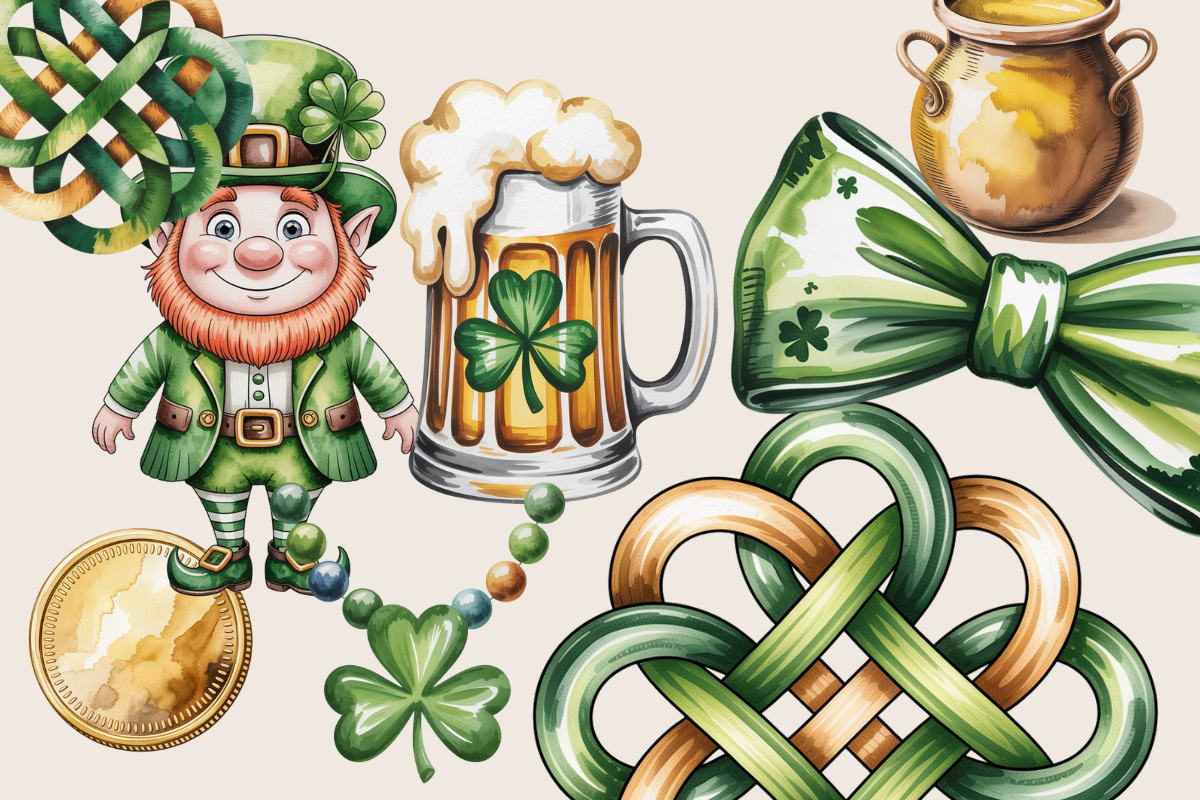 St Patrick’s Day – 25 Watercolor Clip Art PNGs