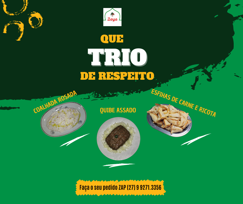 COLHADA ROSADA, ESFIHA E QUIBE ASSADO