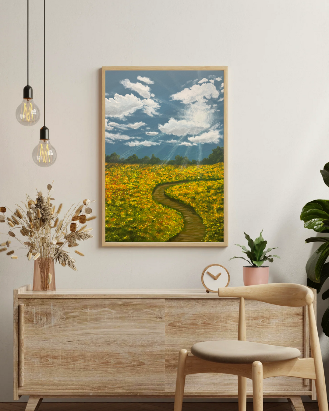 Spring field Landscape Painting