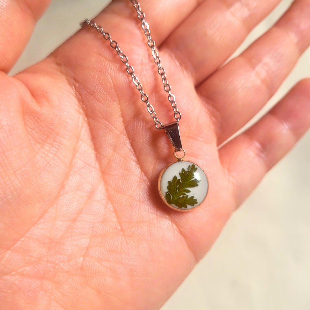 Handmade floral resin pendants