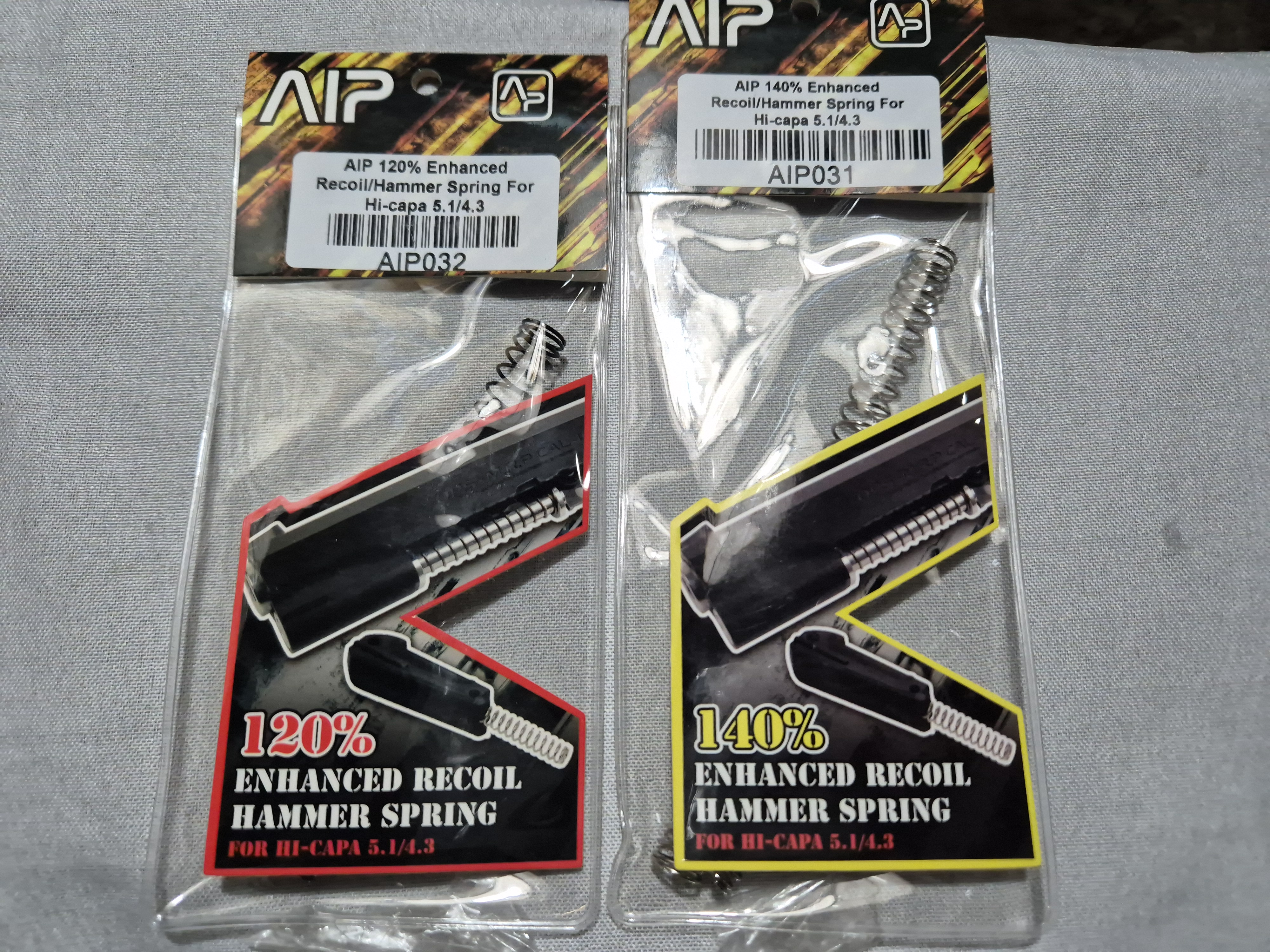 AIP 120% and 140% Enhanced Recoil/Hammer Spring For Hi-capa 5.1/4.3