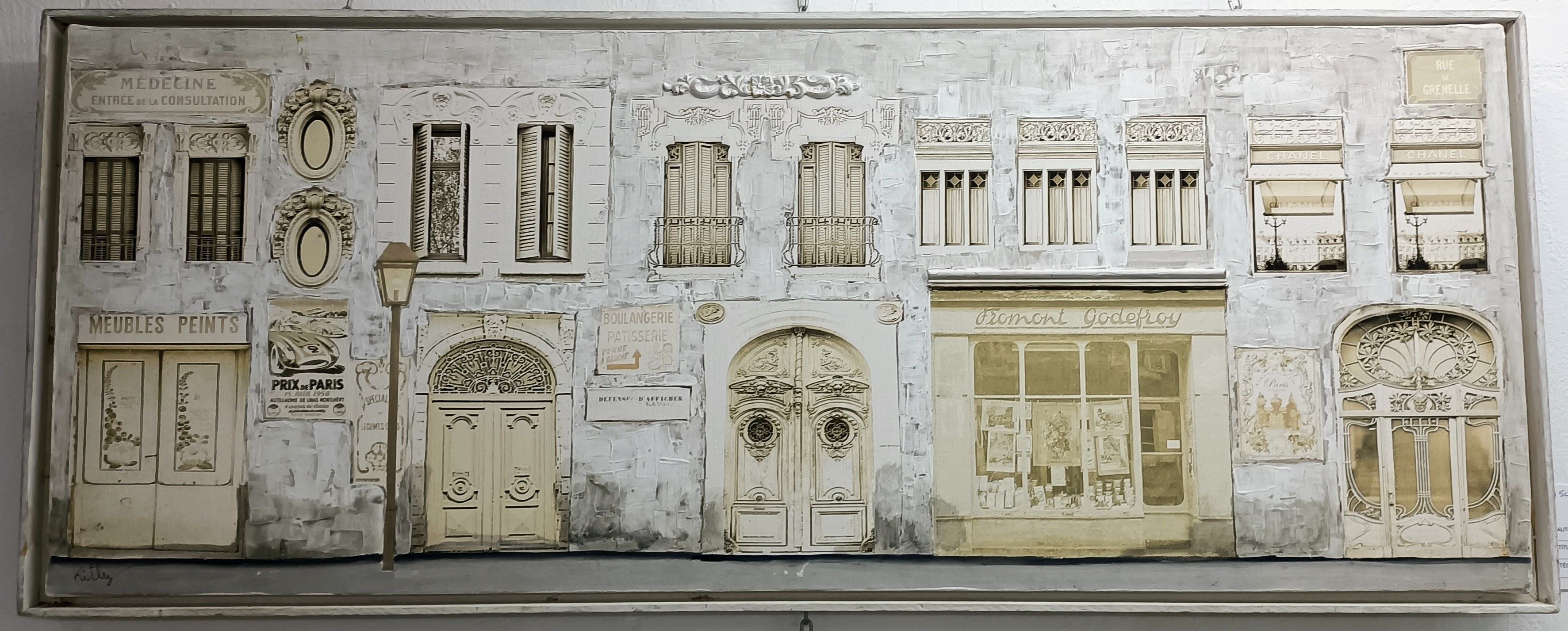 Vintage Parisian Street Art Panel