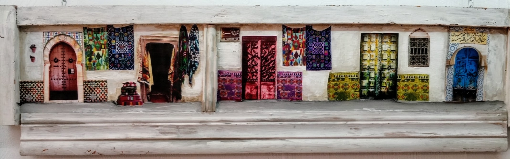 Colorful Moroccan City Wall Decor