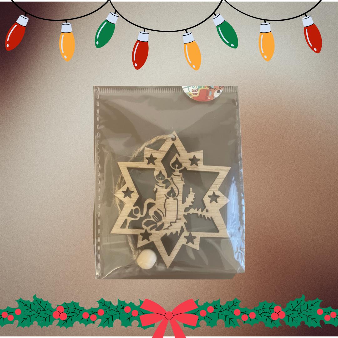 Adorno navideño de madera