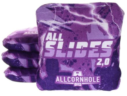 AllCornhole All-Slides 2.0 - 1x4 Purple Cornhole Bags