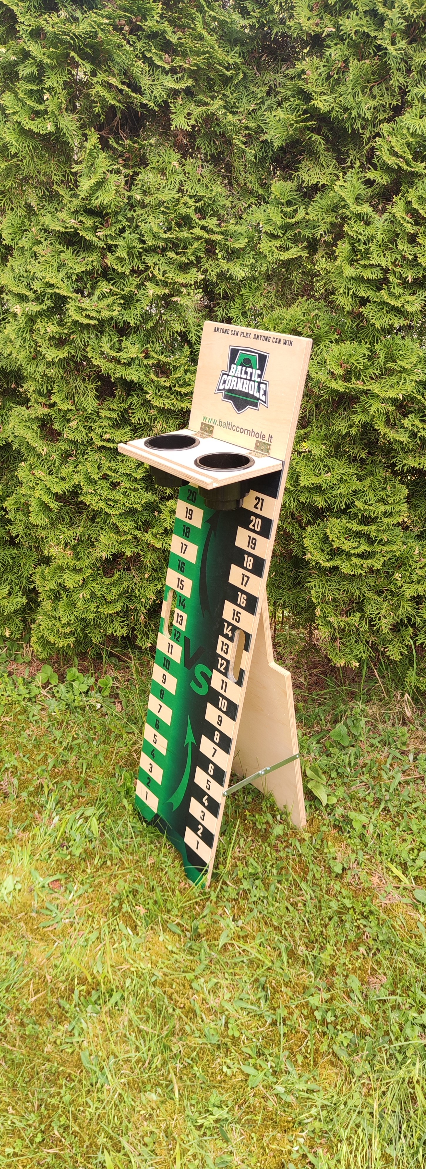Individualaus dizaino cornhole taškų skaičiavimo stovai
