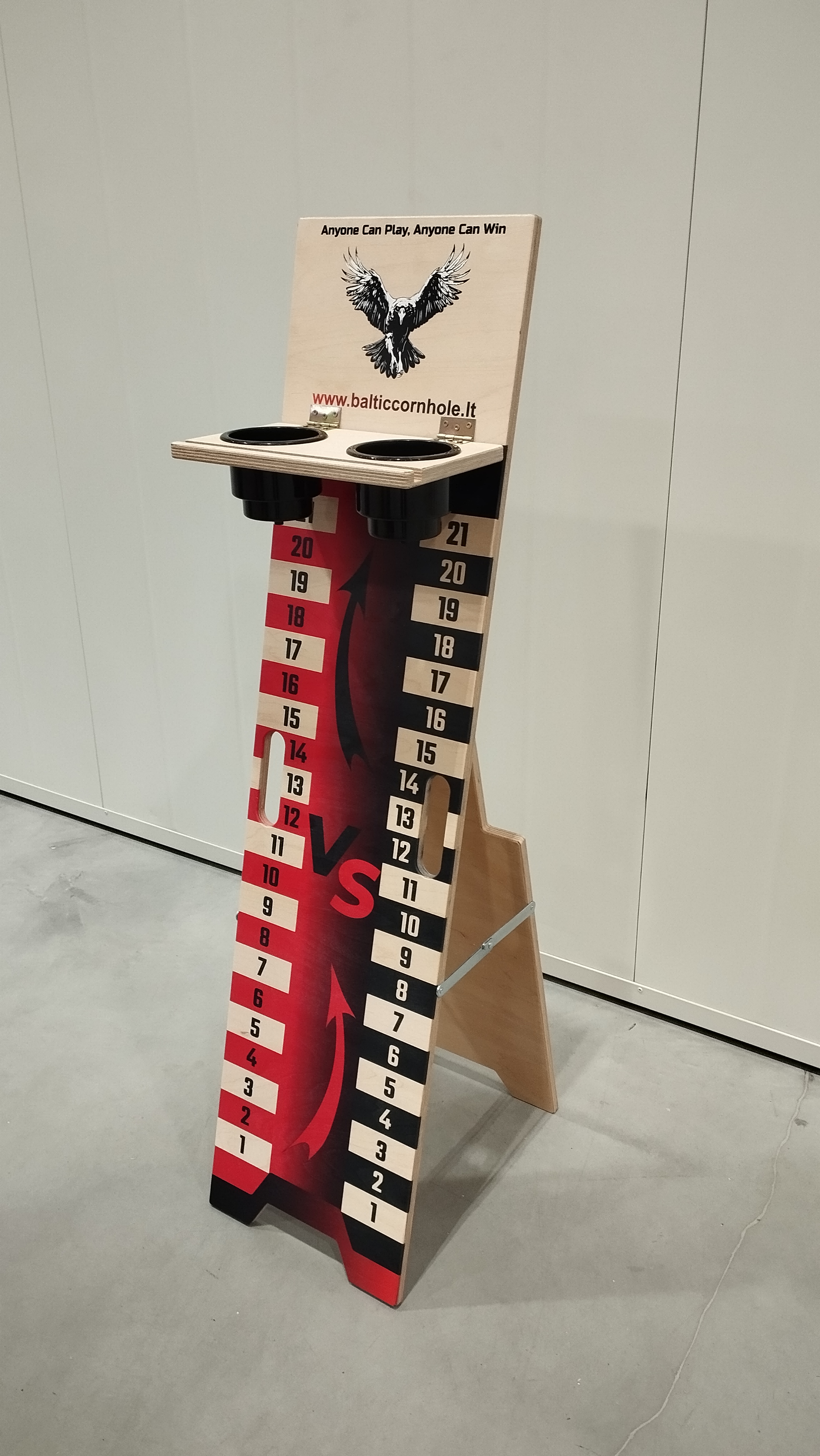 Custom-Designed Cornhole Scoreboards with Drink Holders