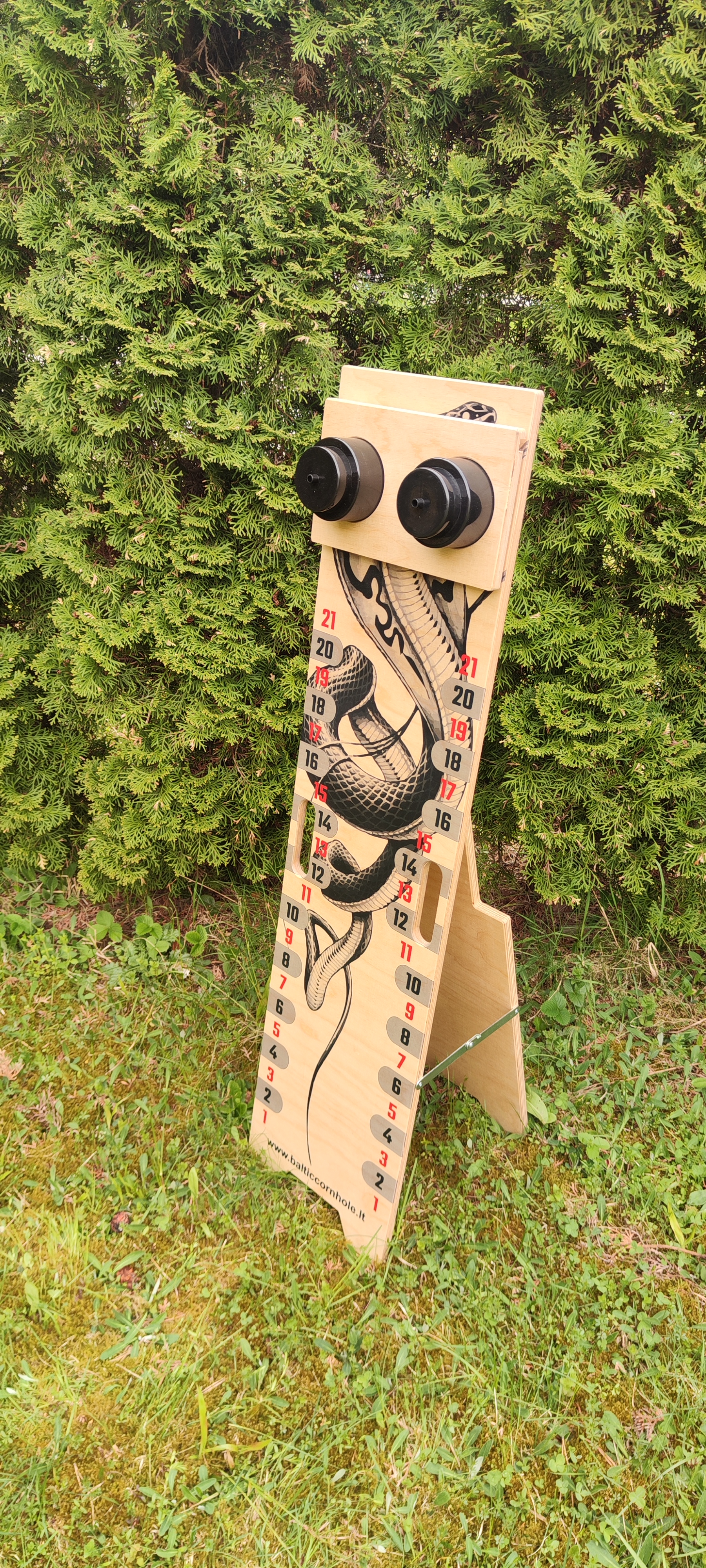 Custom-Designed Cornhole Scoreboards with Drink Holders