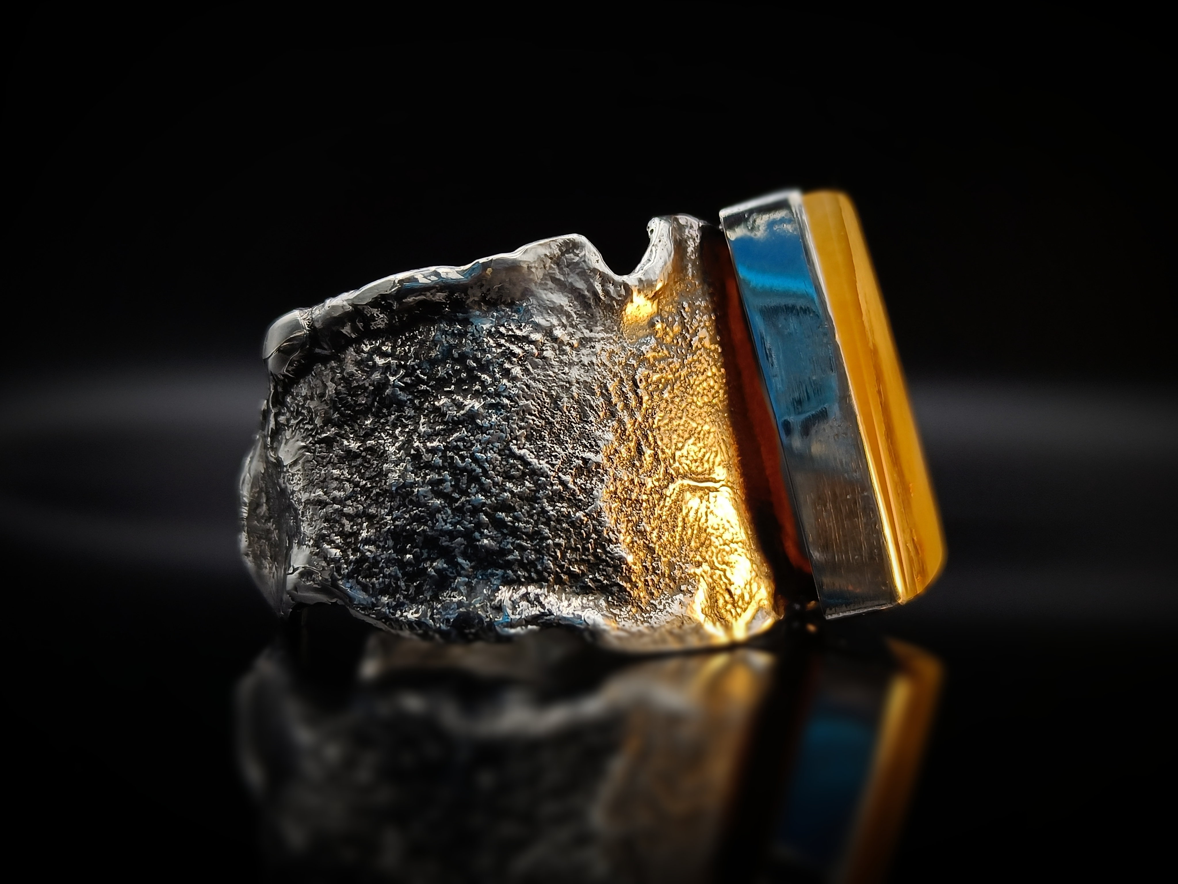 Bransoleta. Naturalny bursztyn bałtycki i srebro próby 925. Unikat.