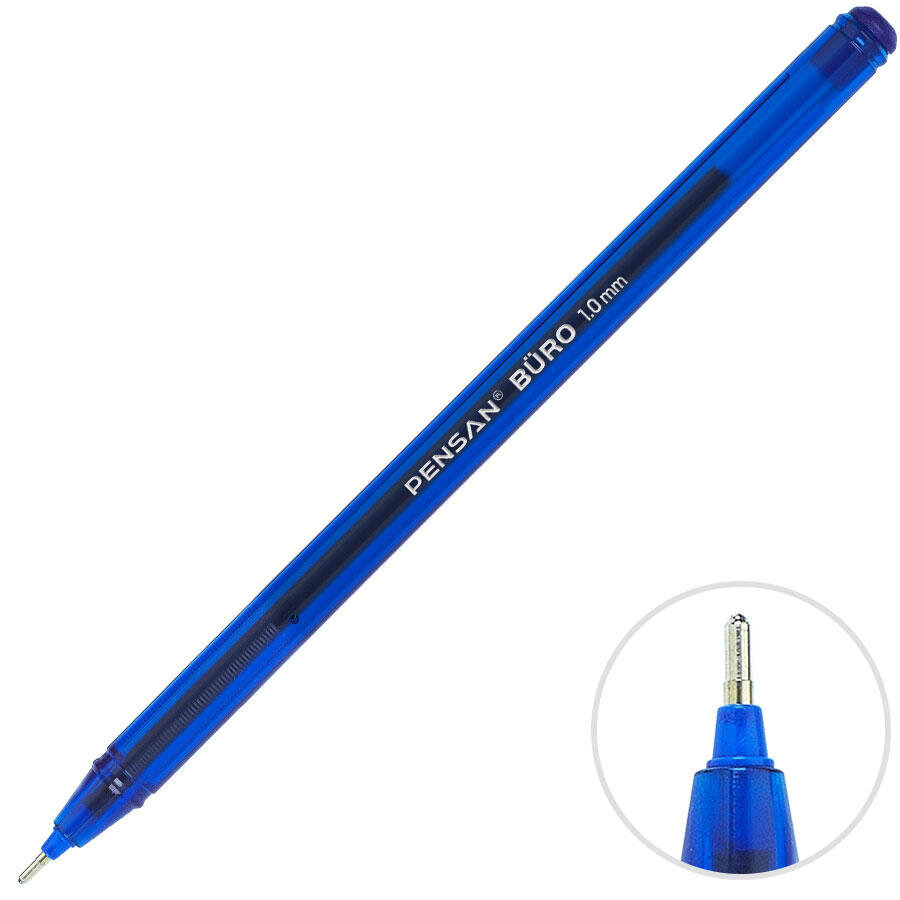 Pensan 2270 Büro Tükenmez Kalem Mavi 1.0 mm - 50’li Paket