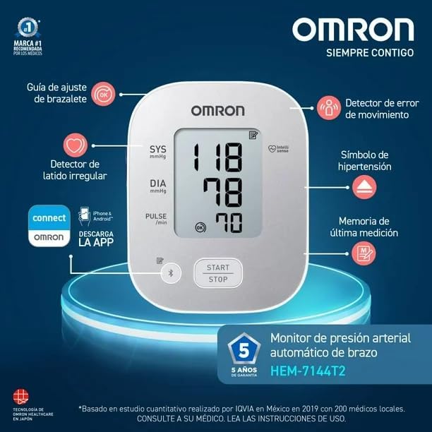Medidor de Presión Arterial de Brazo