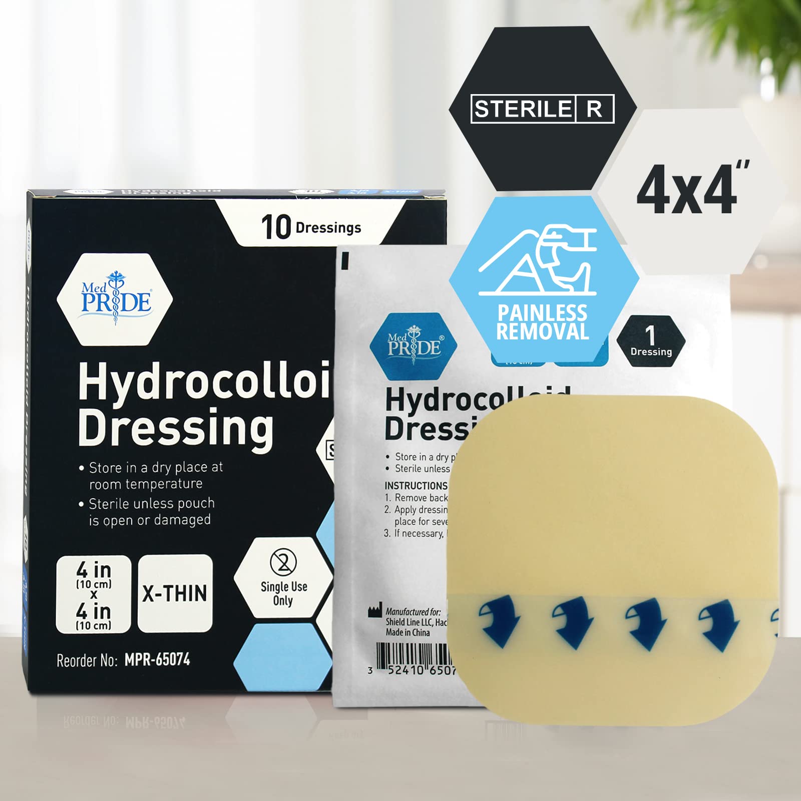 Apósito 4 '' x 4 '' hidrocoloides para heridas 