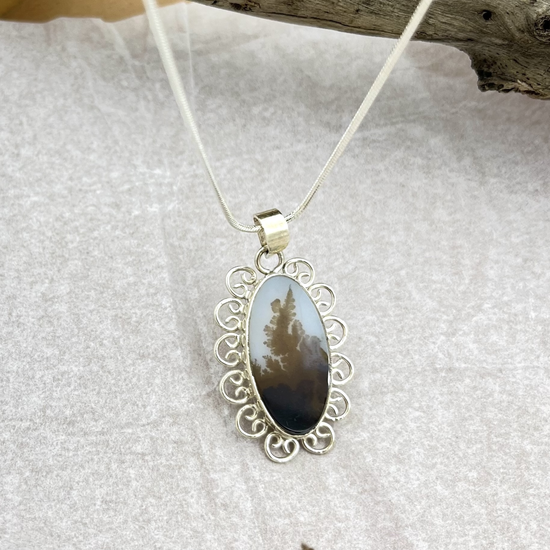 Umber Shazar silver pendant