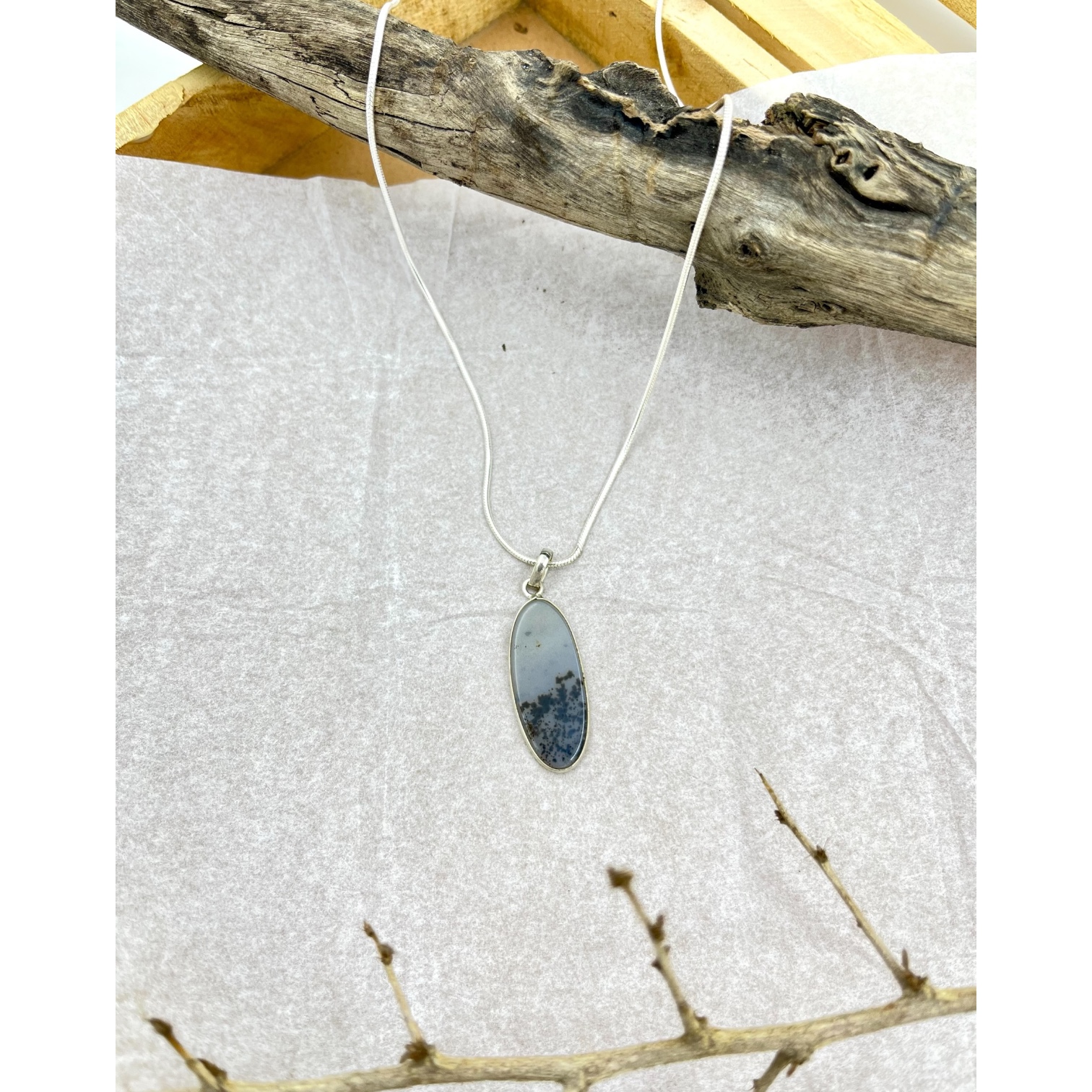 Twilight Veil Shazar silver pendant