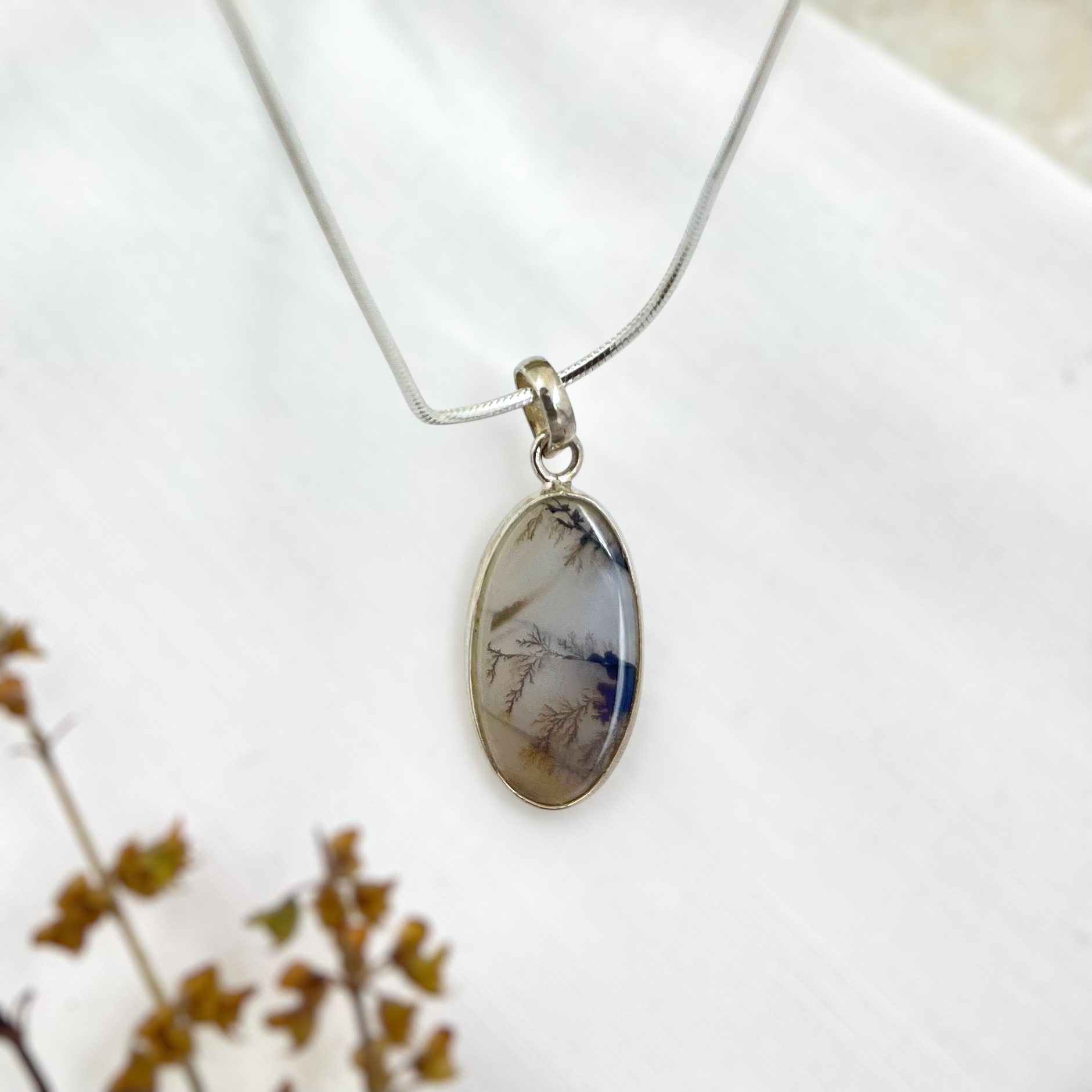 Rain in the Valley Shazar silver pendant