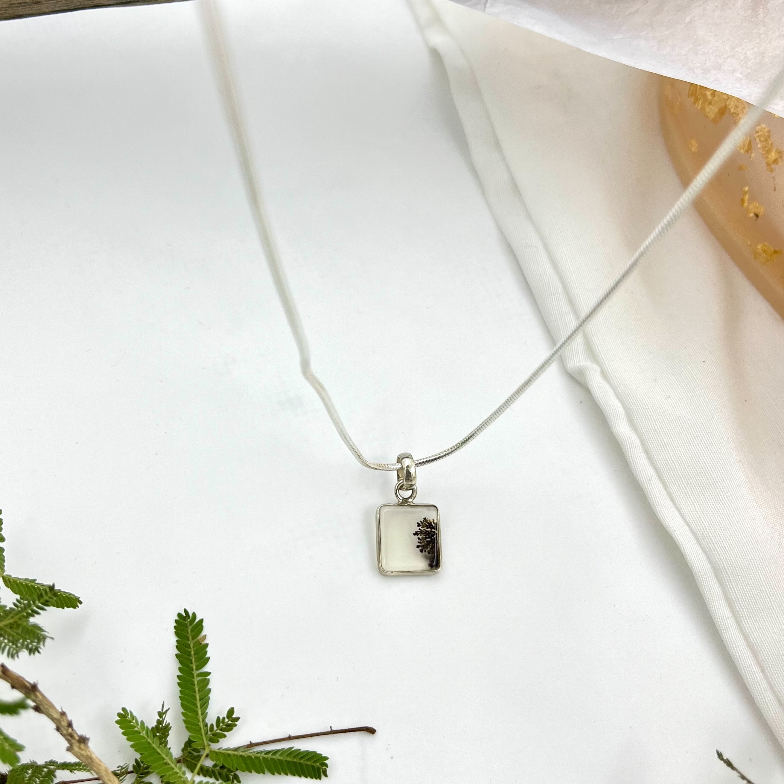 Winter’s edge Shazar silver pendant
