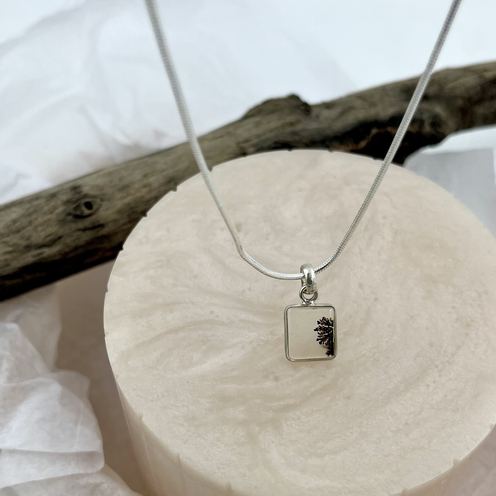 Winter’s edge Shazar silver pendant