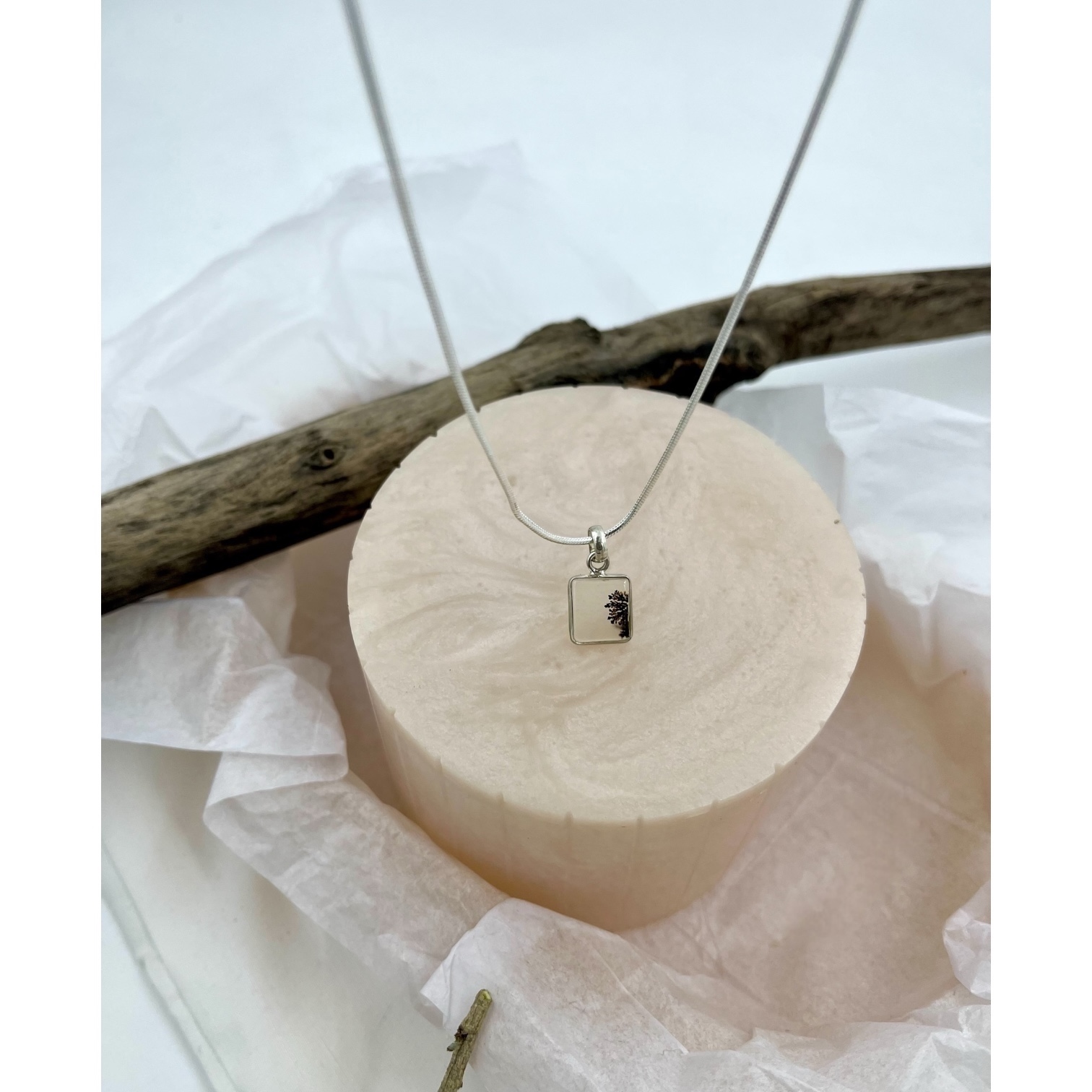 Winter’s edge Shazar silver pendant
