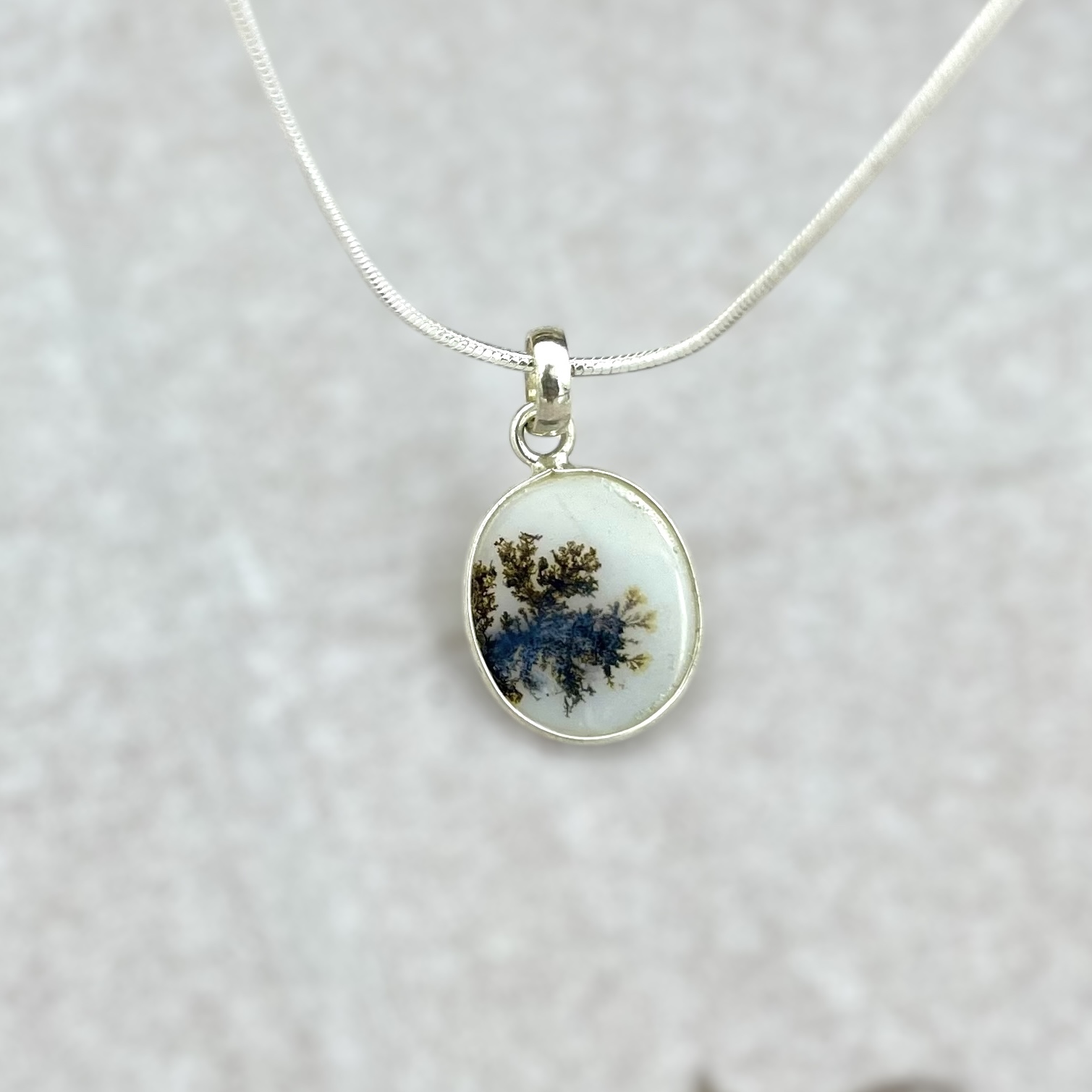 Serene river Shazar silver pendant