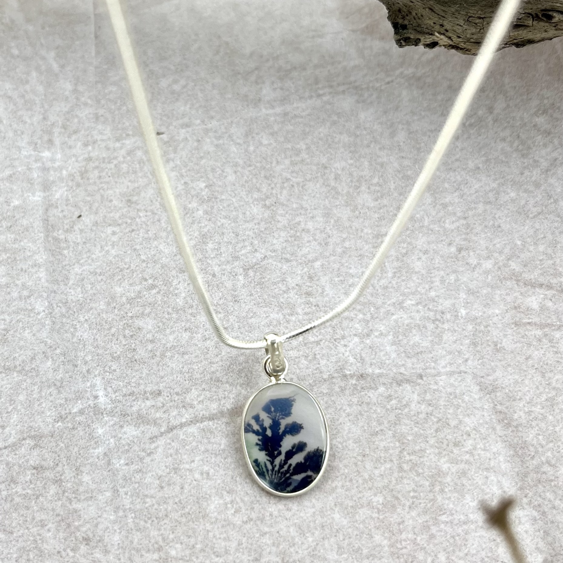Midnight Grove Shazar silver pendant