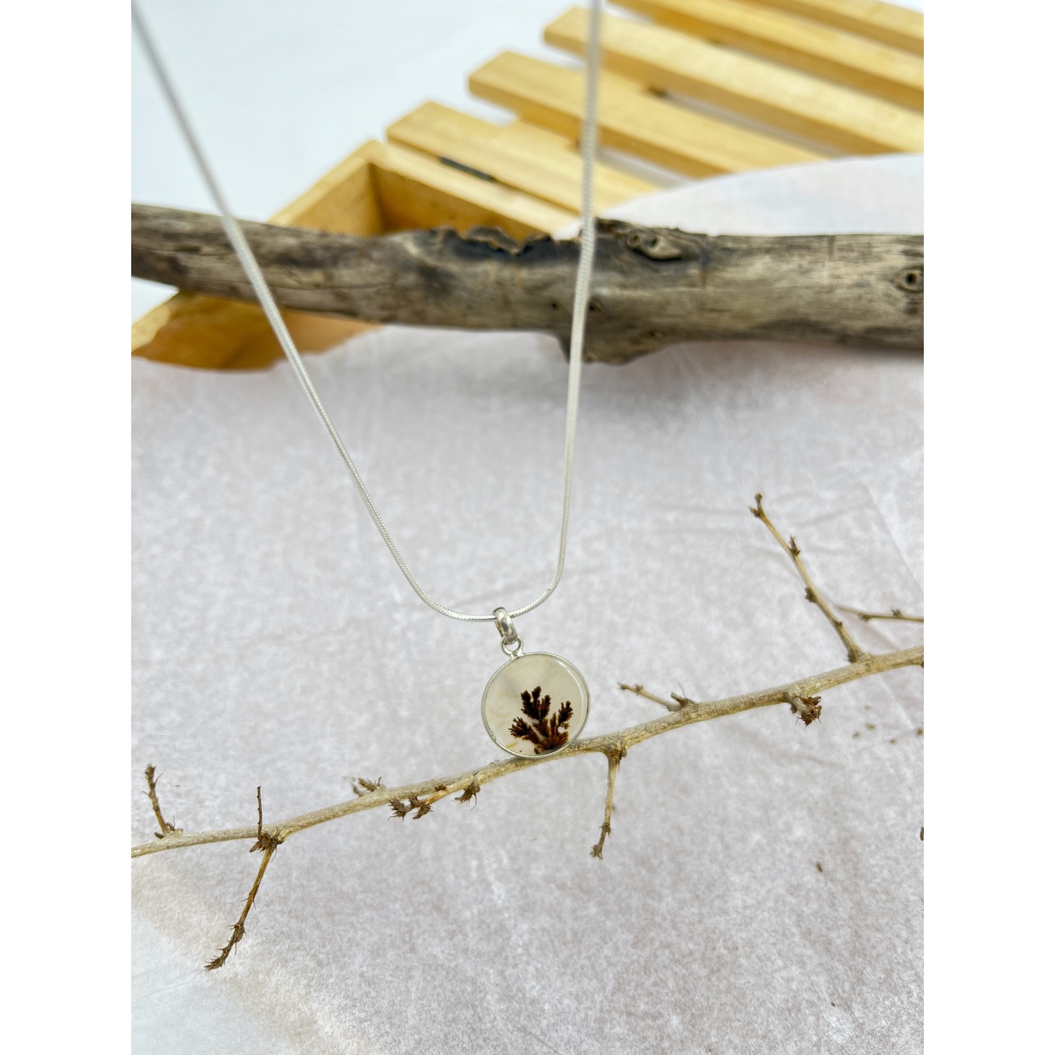 Desert Fern Shazar silver pendant