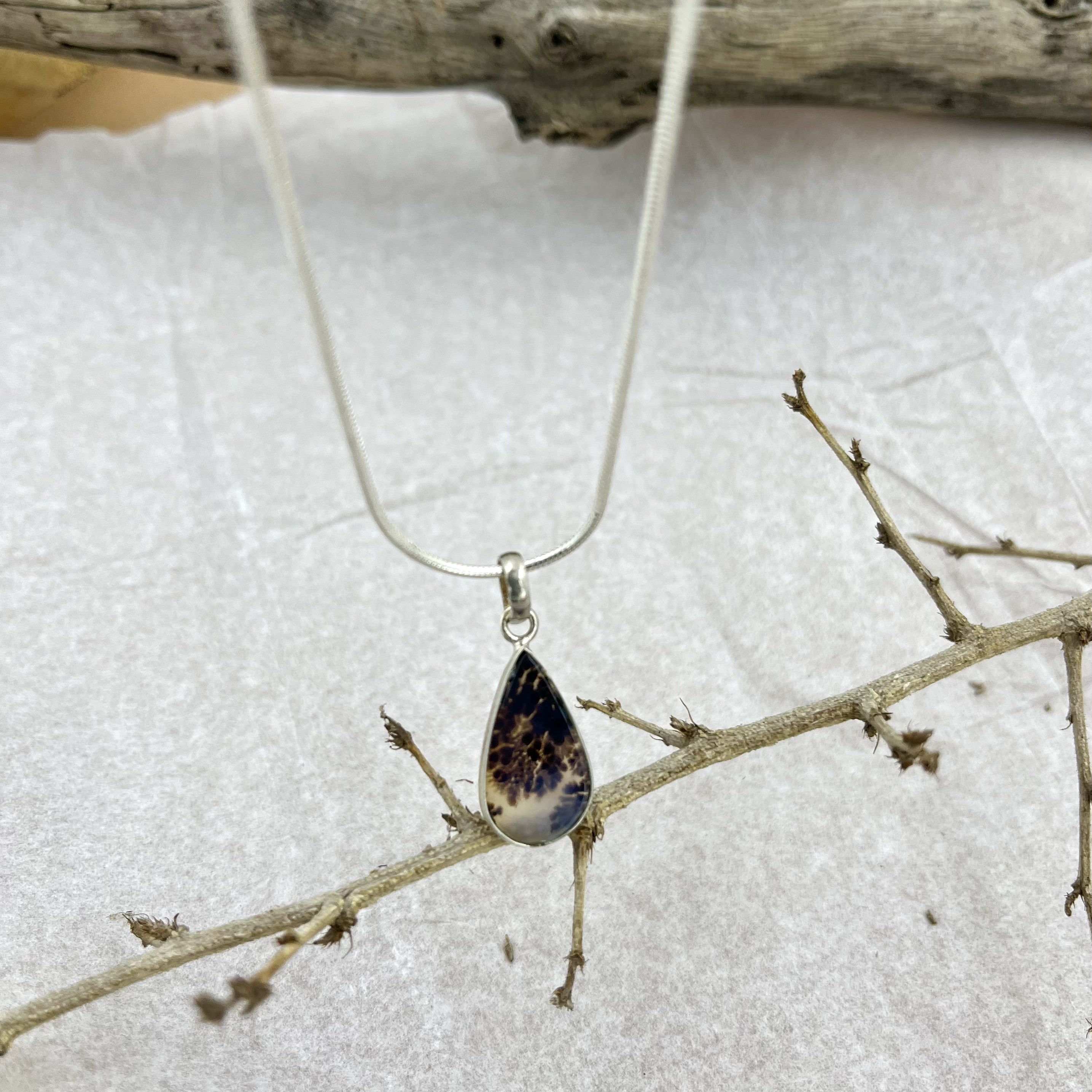Branching Silence Shazar silver pendant
