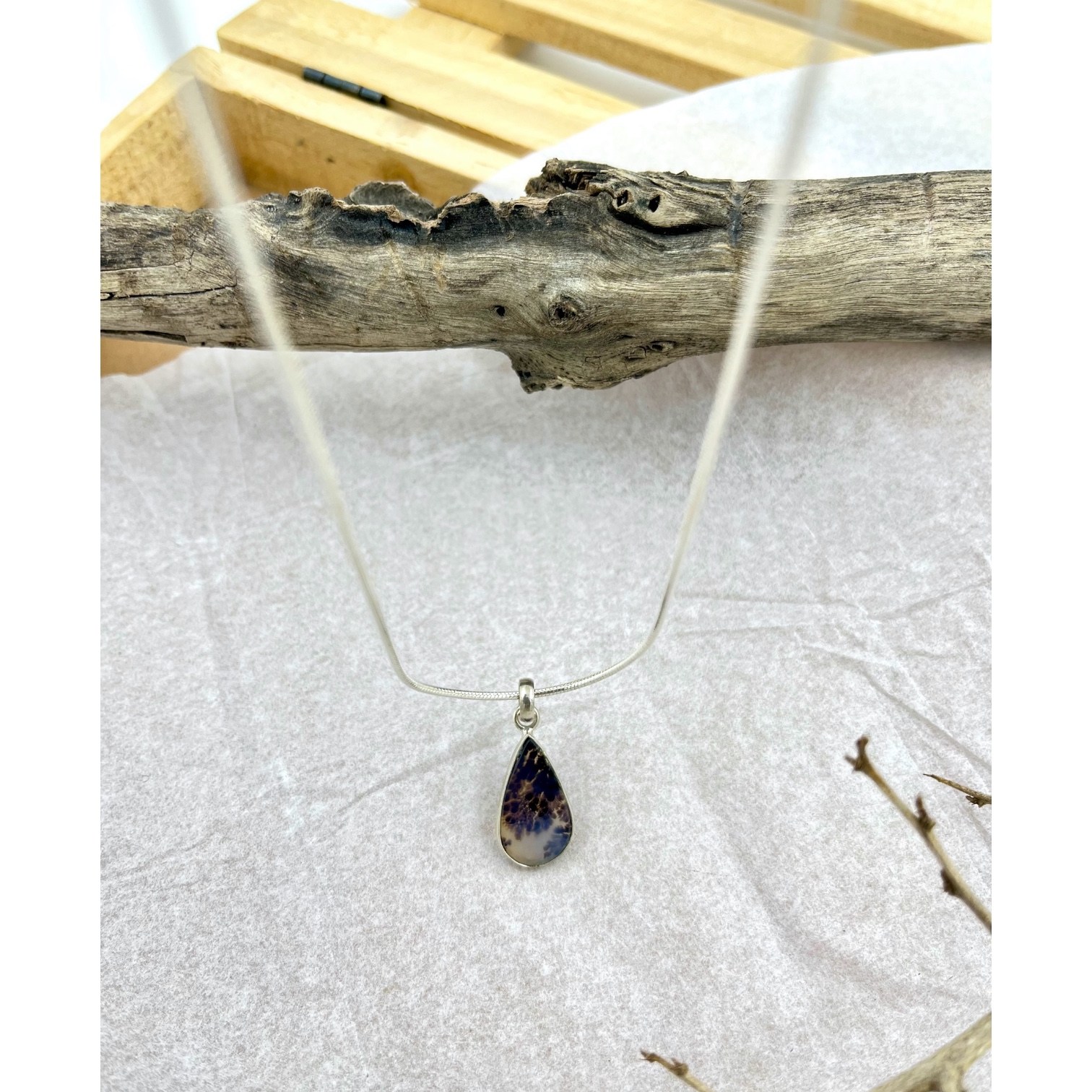 Branching Silence Shazar silver pendant