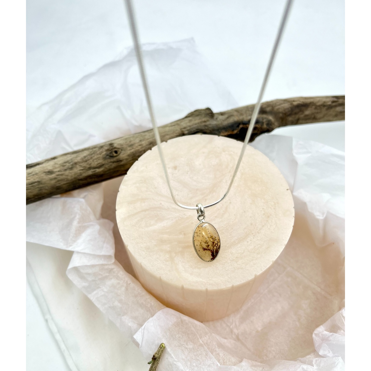 Shazar silver pendant Oval