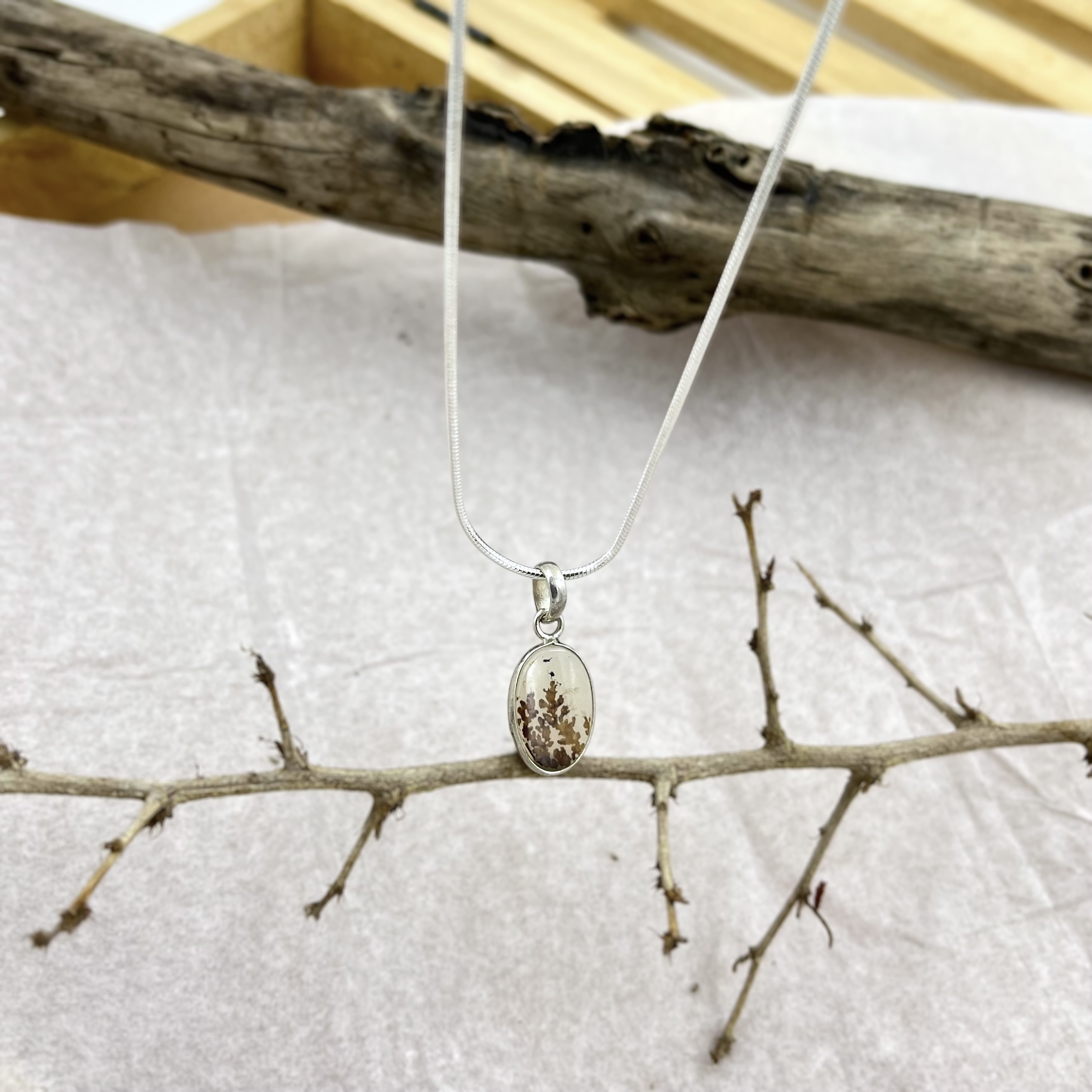 Silent Blossom Shazar silver pendant