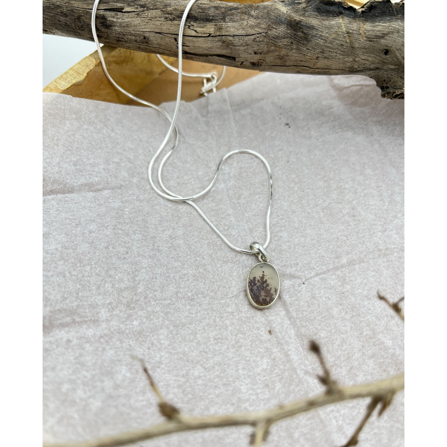 Silent Blossom Shazar silver pendant