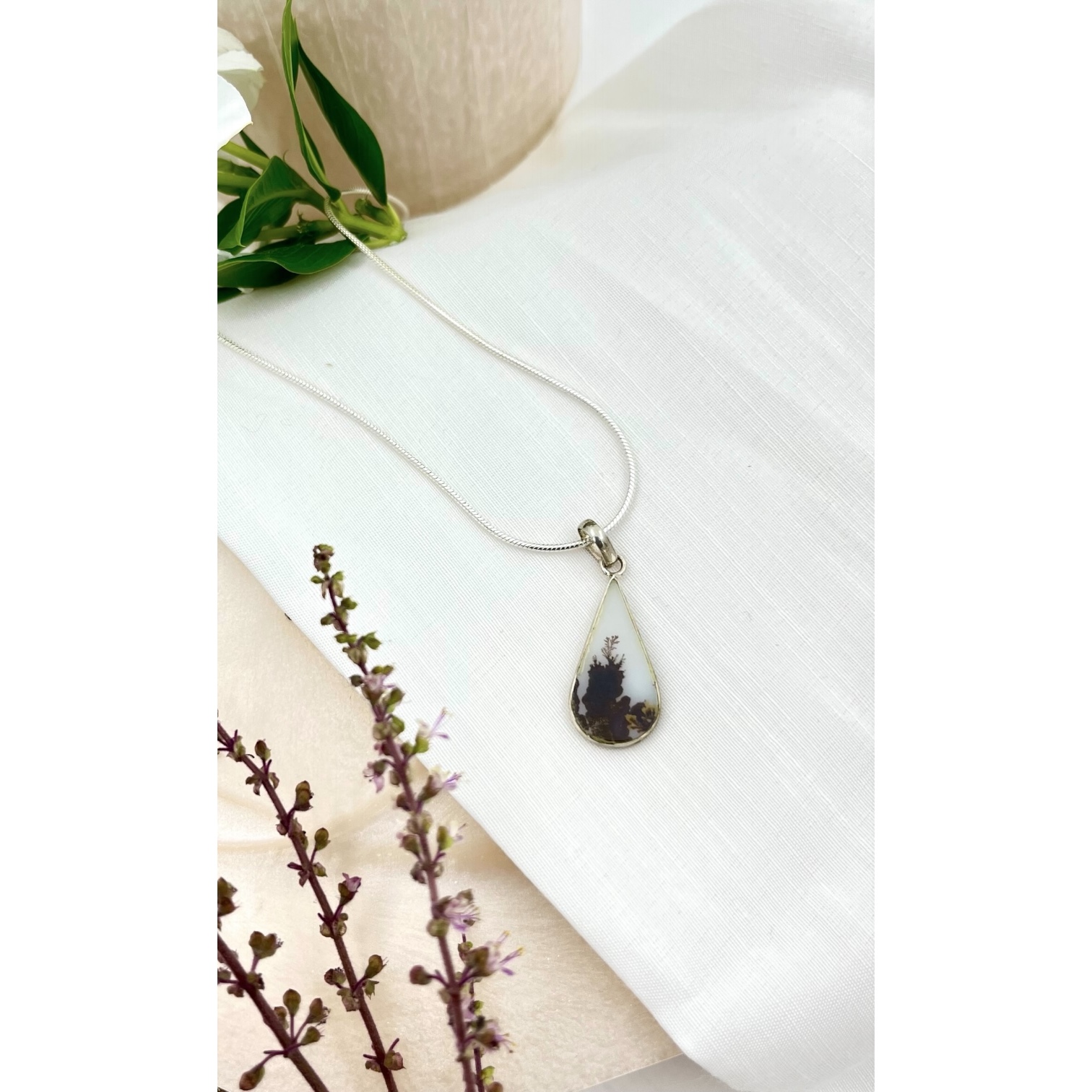 Forest Tear Shazar silver pendant