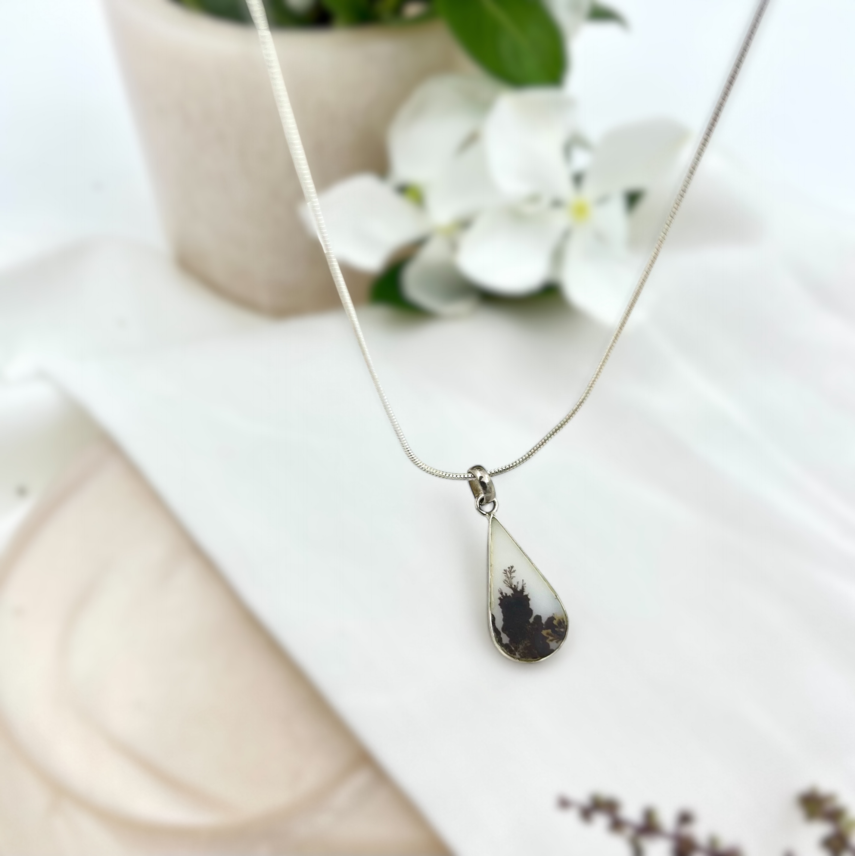 Forest Tear Shazar silver pendant
